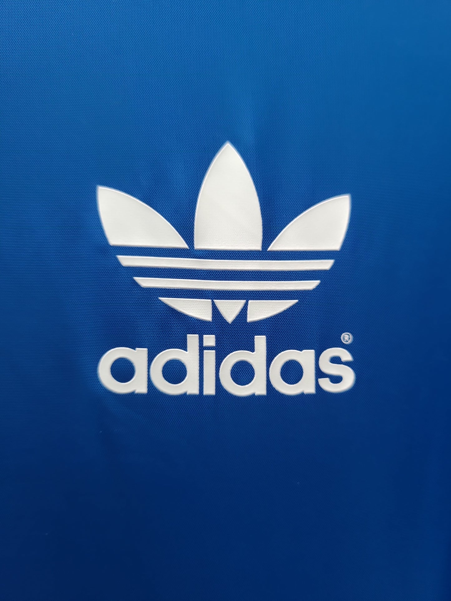 Adidas Ladies Trefoil Blue Windbreaker Jacket – Hooded Full Zip – Vintage Sportswear Piece - UK 8