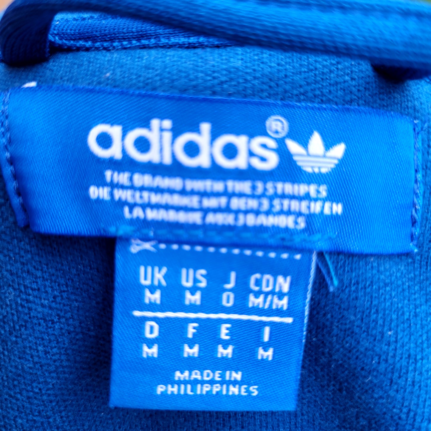 Classic Adidas Blue Track Jacket – Minimal Trefoil Era Zip-Up 2010's  Size Medium