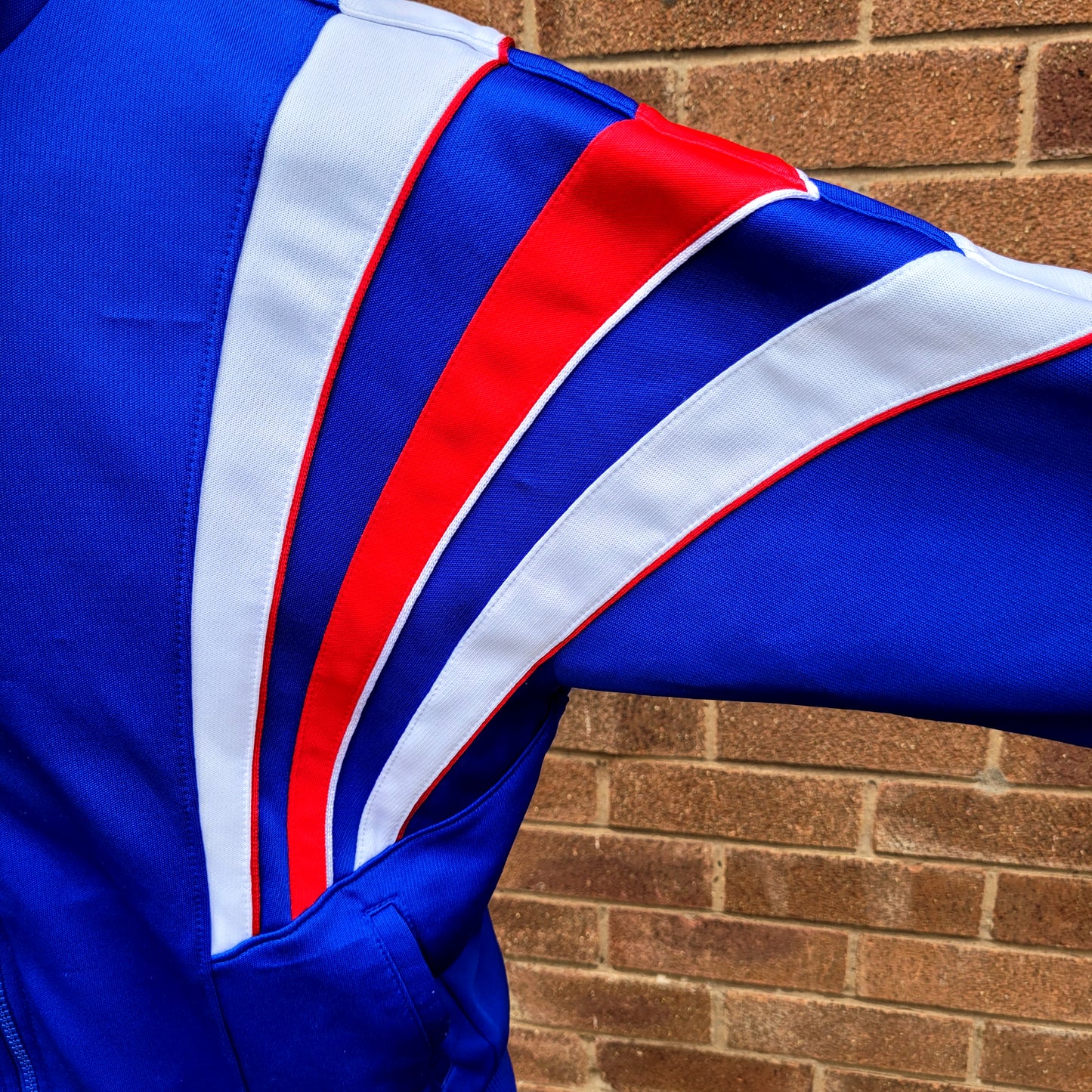 Vintage Adidas Track Jacket Made in Japan, Bold Tri-Colour Panel, Classic 90s Terrace Style, Size Jaspo M