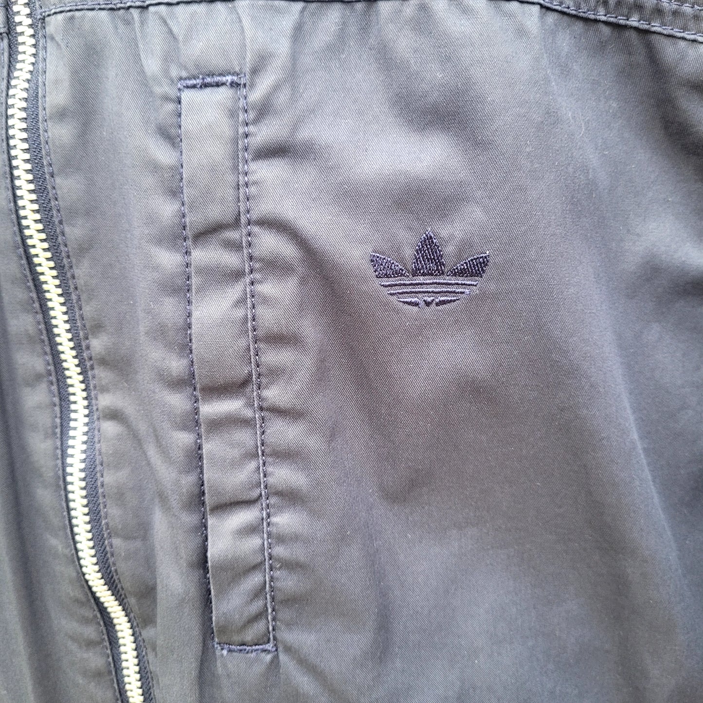 Adidas Originals Hooded Trefoil Utility Jacket Navy Full Zip Trefoil Logo Men's Vintage Style-Size M