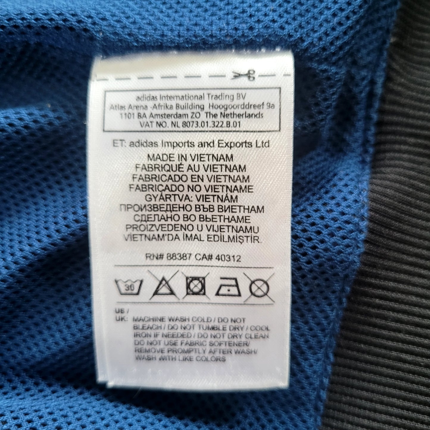 Adidas Originals Marathon 83 Hooded Windbreaker 2015 Reissue Jacket Blue/Navy Size: M
