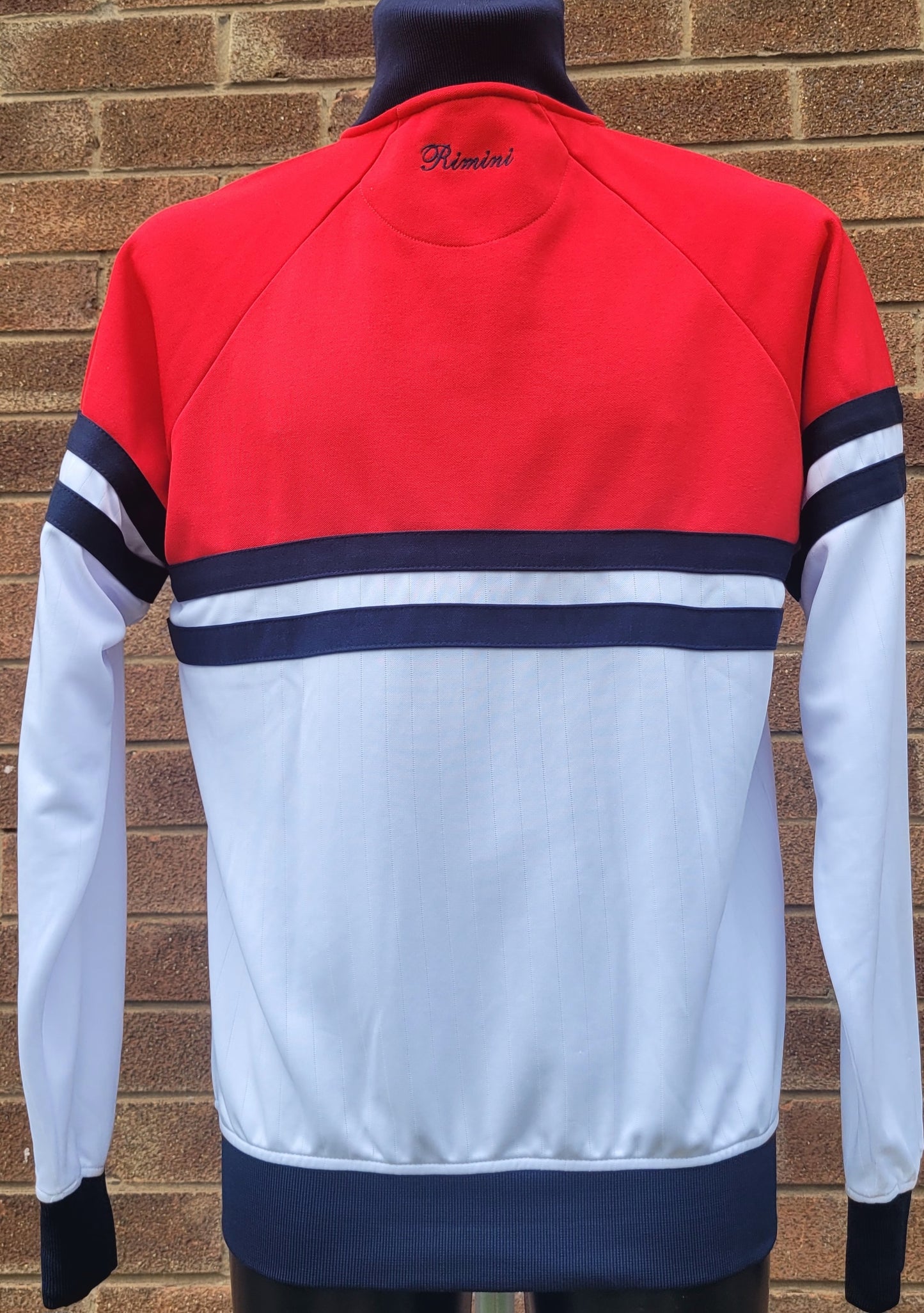 Ellesse Rimini Colour Block Track Jacket – Red / Ice White / Navy Size: Medium