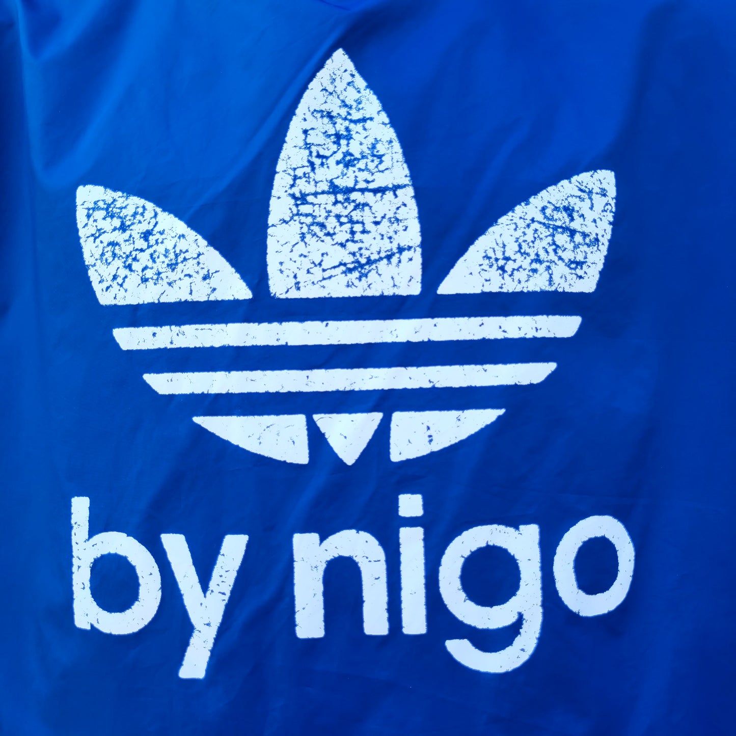 Adidas Originals x Nigo Coach Jacket Blue Trefoil Back Print Size XL Vintage Style