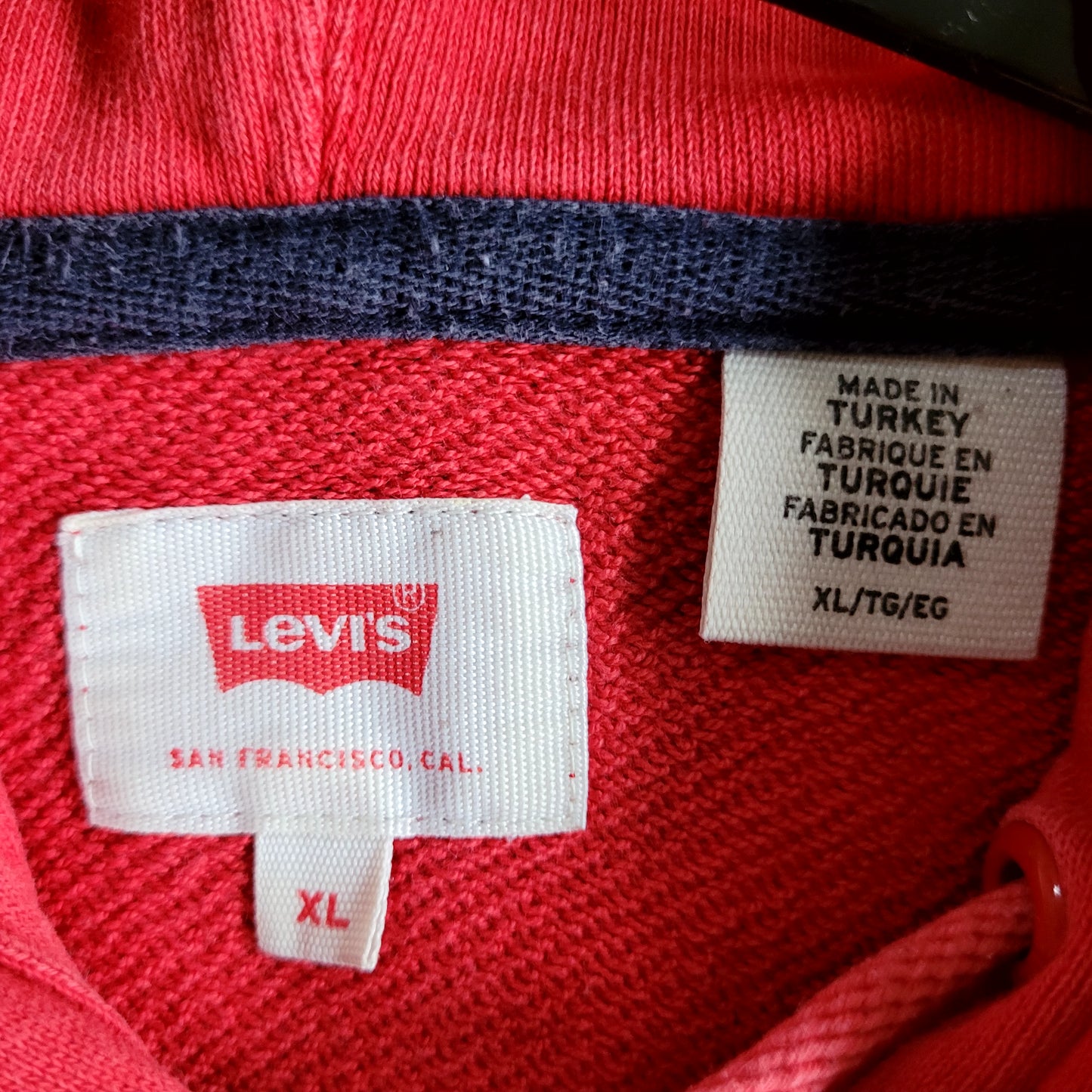 Levi's Colour Block Logo Hoodie Red / White / Navy Size: XL