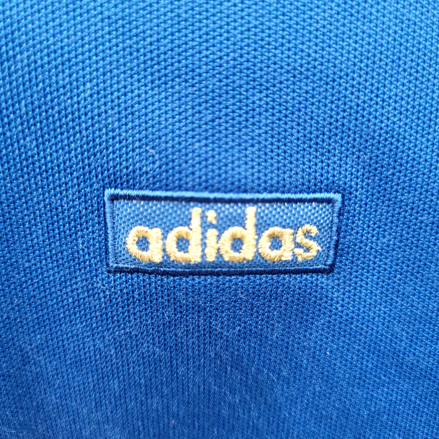 Classic Adidas Blue Track Jacket – Minimal Trefoil Era Zip-Up 2010's  Size Medium
