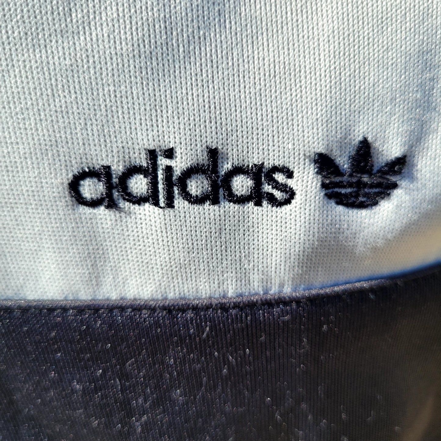 Vintage Adidas Originals Track Jacket Vintage Off White (ecru)  Black Panel  Taiwan Made  Full Zip  Size: XL