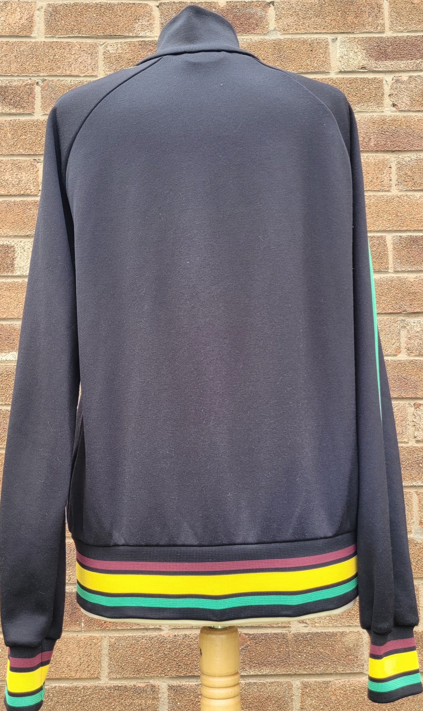 Puma Classic Track Jacket – Black Rasta Stripe Full Zip Size M