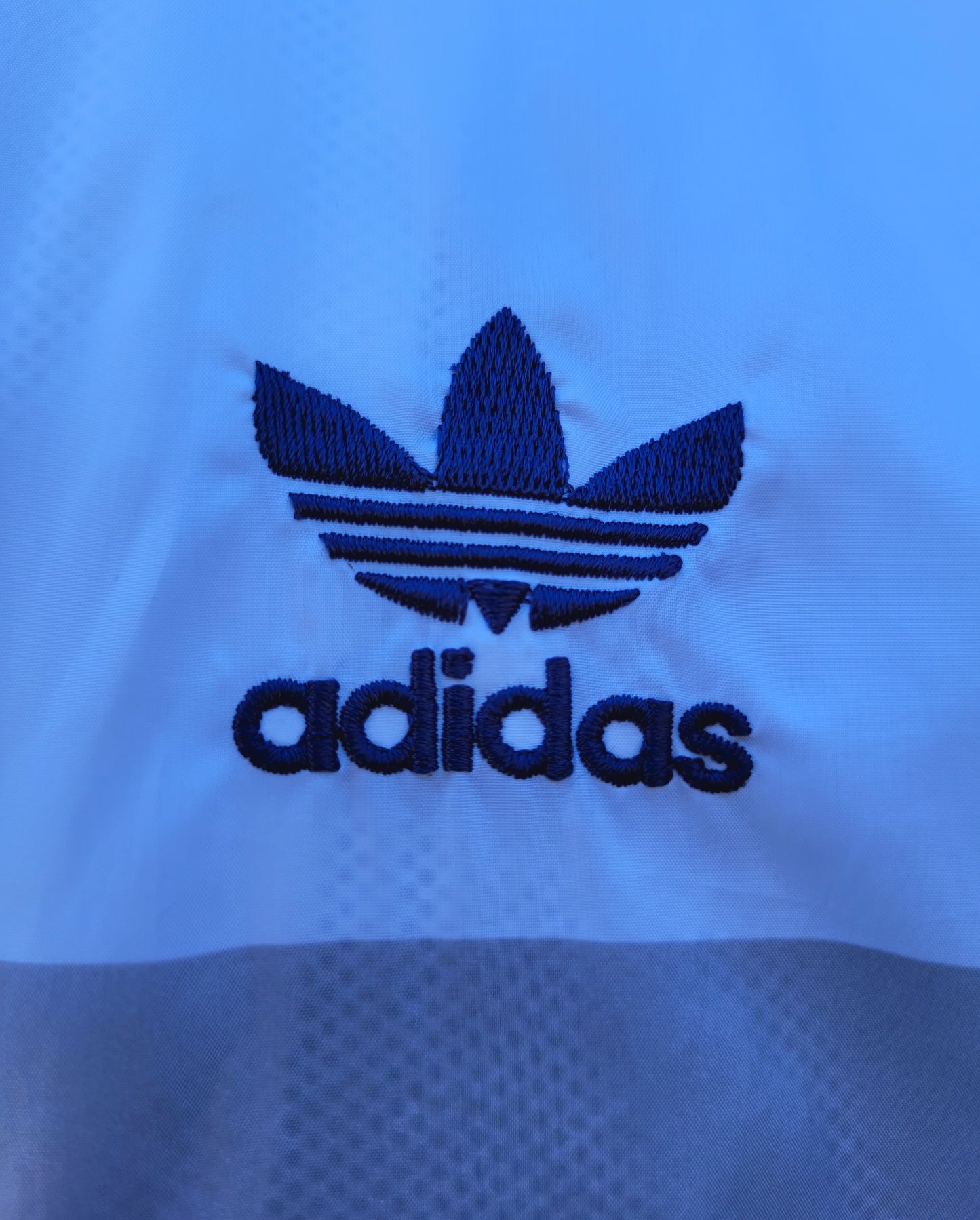 Vintage adidas Originals Windbreaker Jacket Navy blue Grey White Trefoil Full Zip Original Sport Size: S and M
