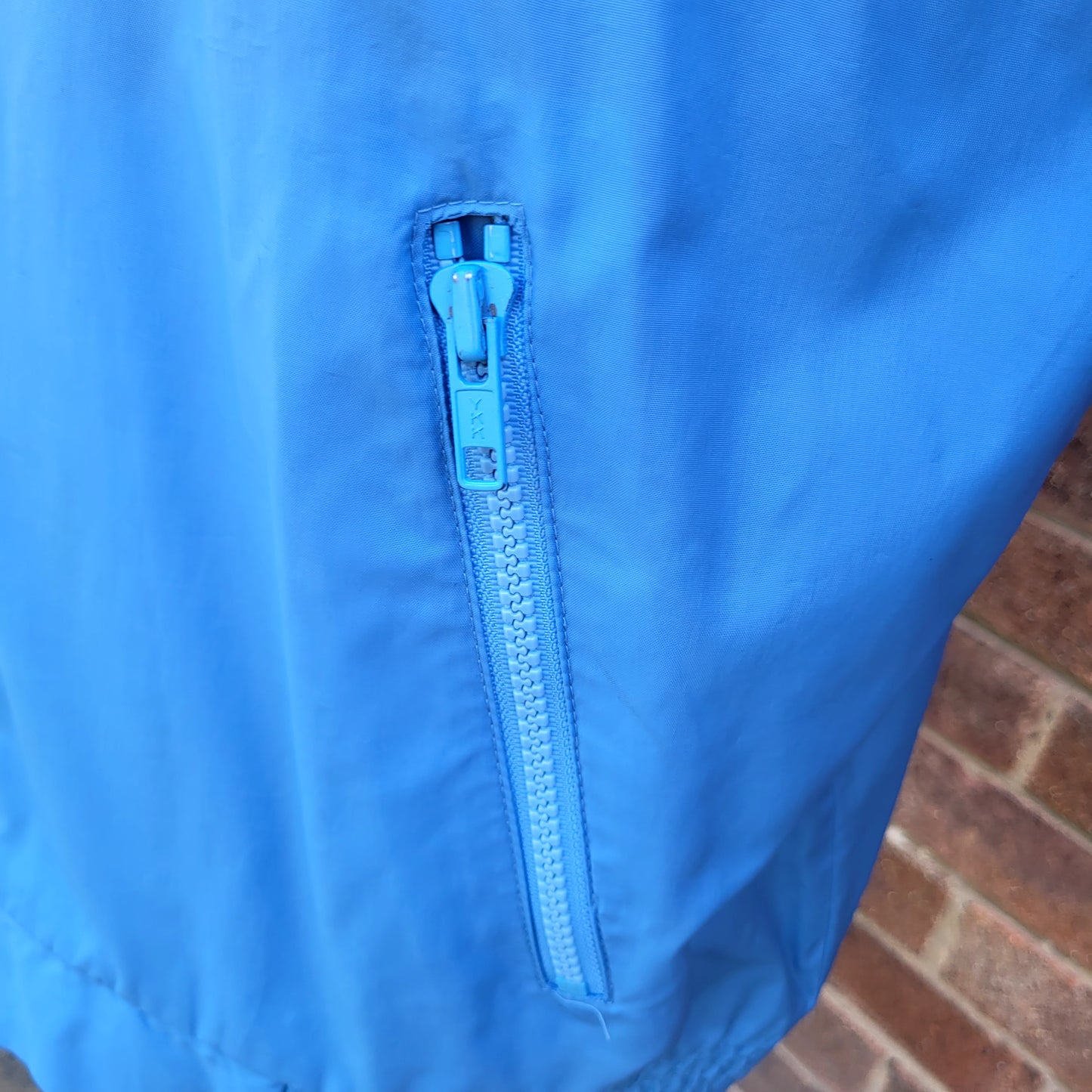90's Vintage adidas Colour Windbreaker Jacket Blue Full Zip Adidas Originals (US) XS/ Fits (UK) L