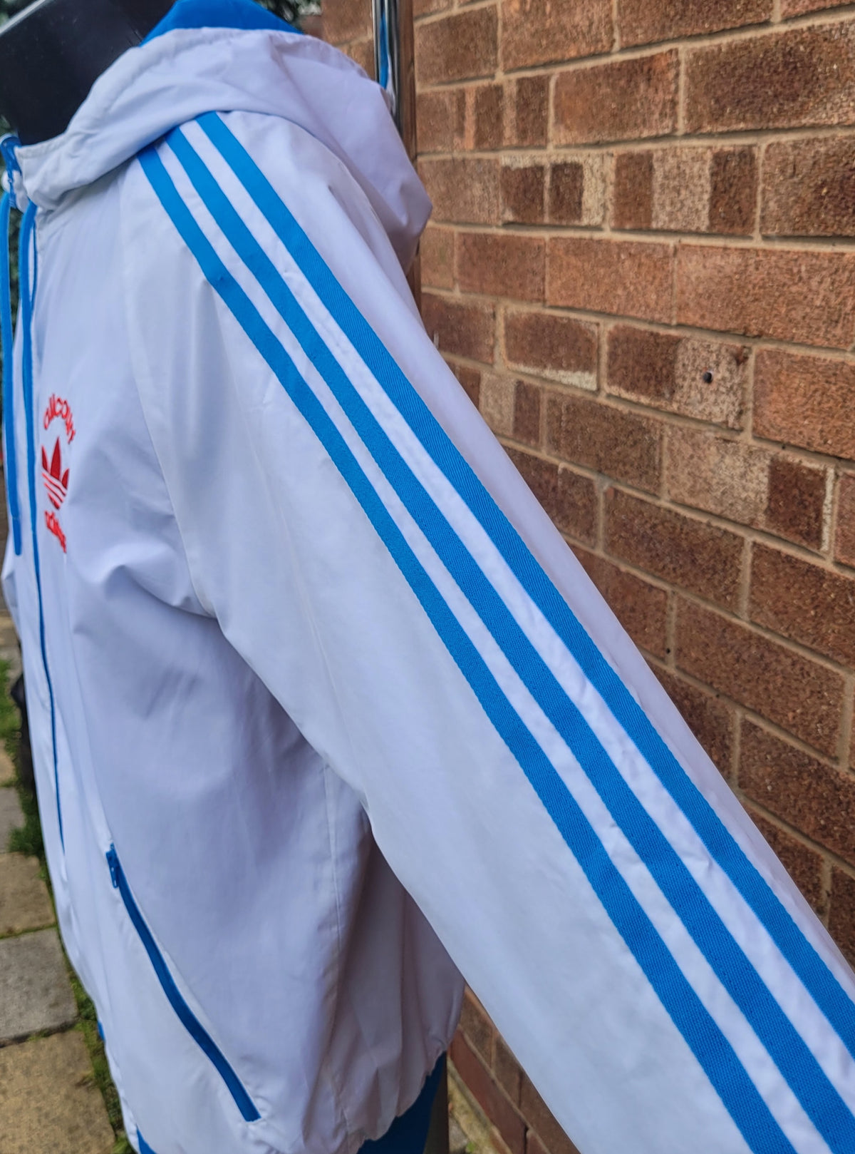 Adidas Originals Allcourt Reversible Hooded Jacket 2009 Blue/White Size: Medium