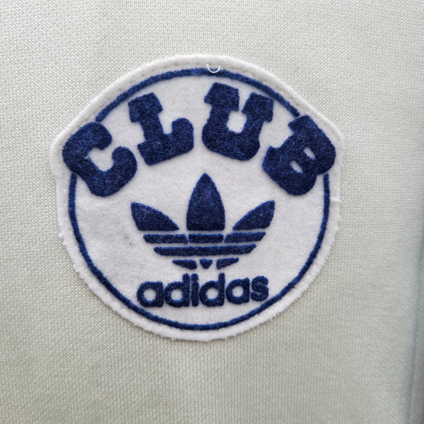Vintage Adidas Club Track Jacket – White / Blue – Japan Graphic – Full Zip – Size Small