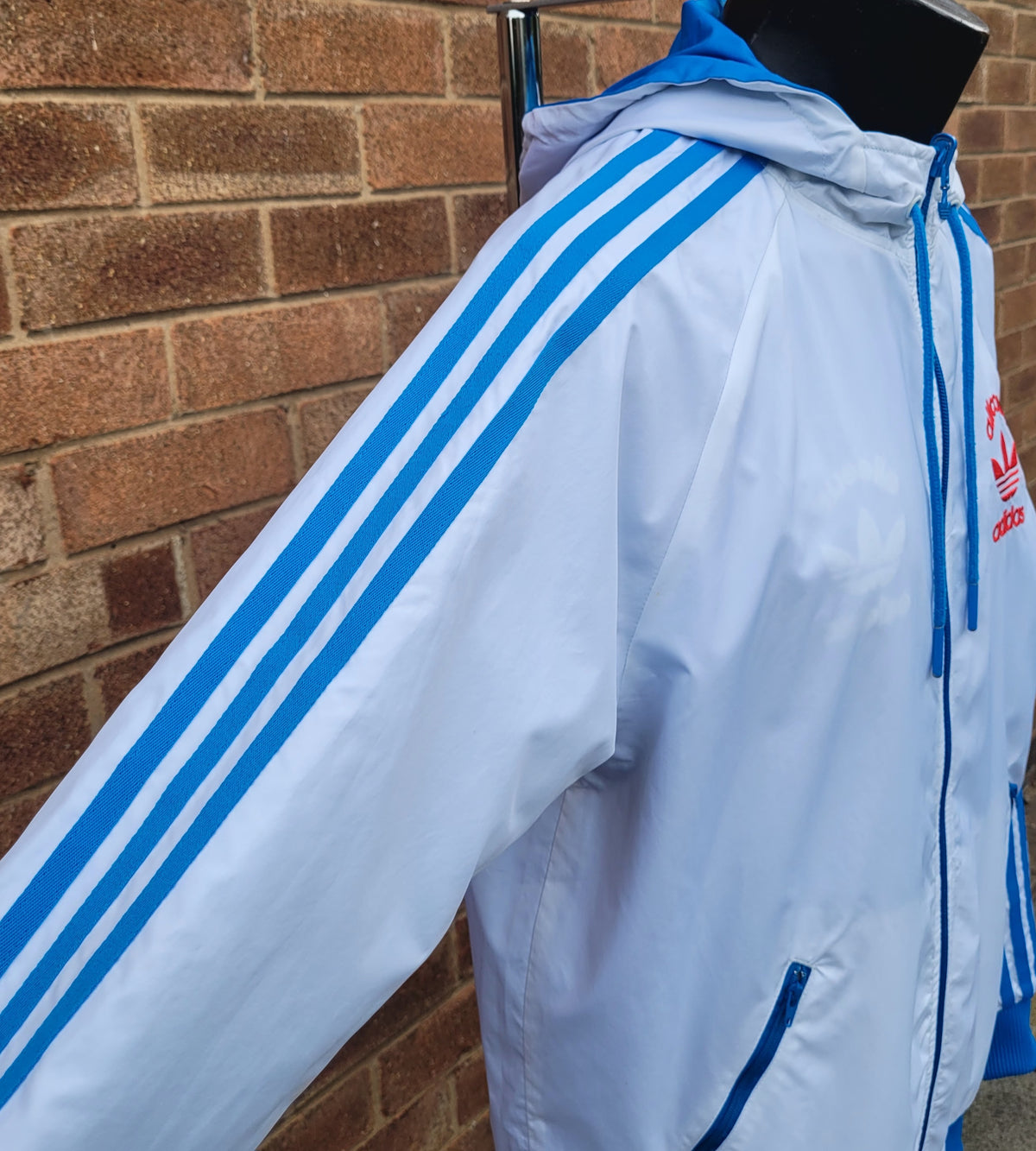 Adidas Originals Allcourt Reversible Hooded Jacket 2009 Blue/White Size: Medium