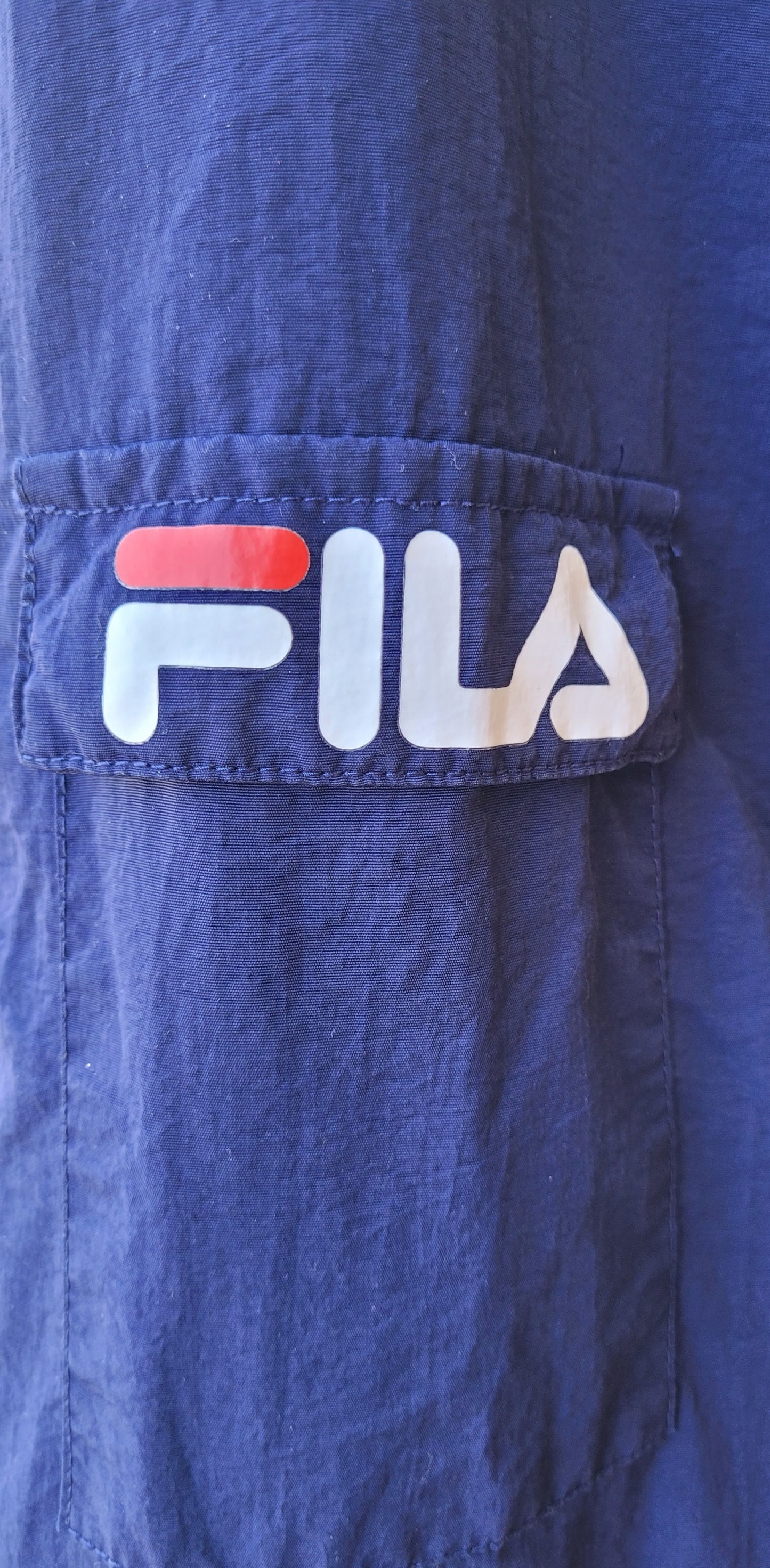 Vintage Fila Spell Out Half Zip Windbreaker Jacket Size: M