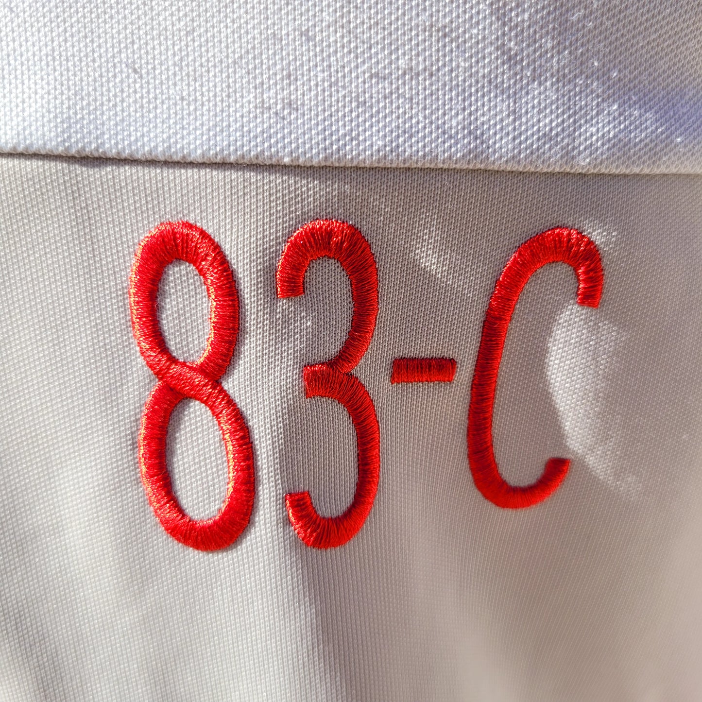 Adidas Originals 83-C Track Jacket White Red Full Zip Trefoil Retro Terrace Size M