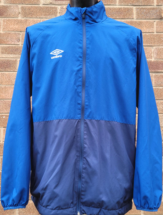 Umbro Track Jacket Size XL Blue Full Zip Lightweight Windbreaker Football Casuals Coat
