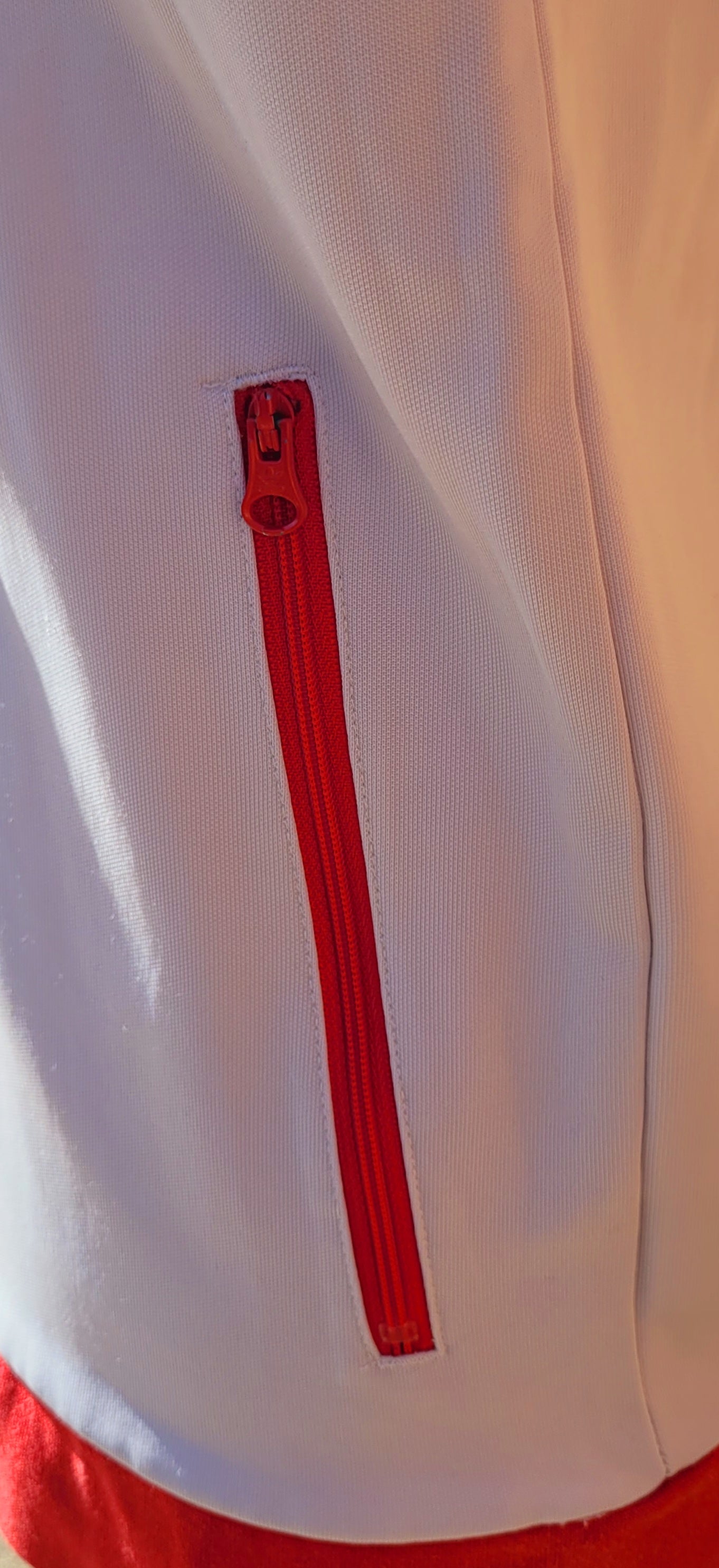Adidas Originals 83-C Track Jacket White Red Full Zip Trefoil Retro Terrace Size M