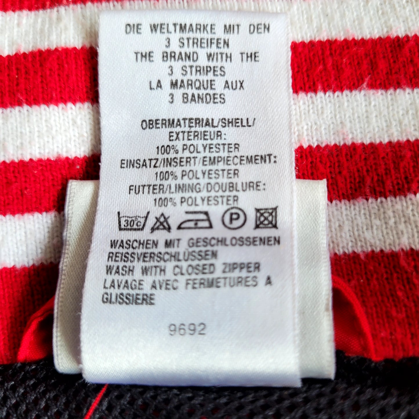 Adidas Vintage 90s Performance Colour Block Windbreaker Jacket Red Navy White – Size M