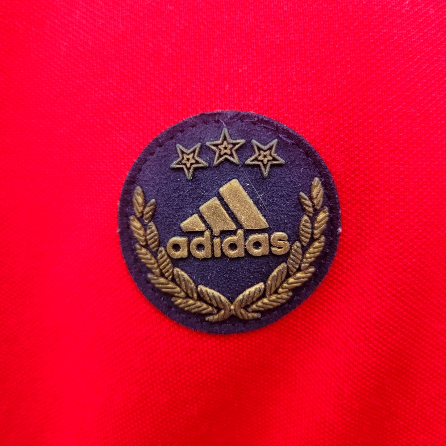 Vintage Adidas “Number One” Track Jacket Red White Full Zip Y2K 2000s Retro Sportswear Size: Large