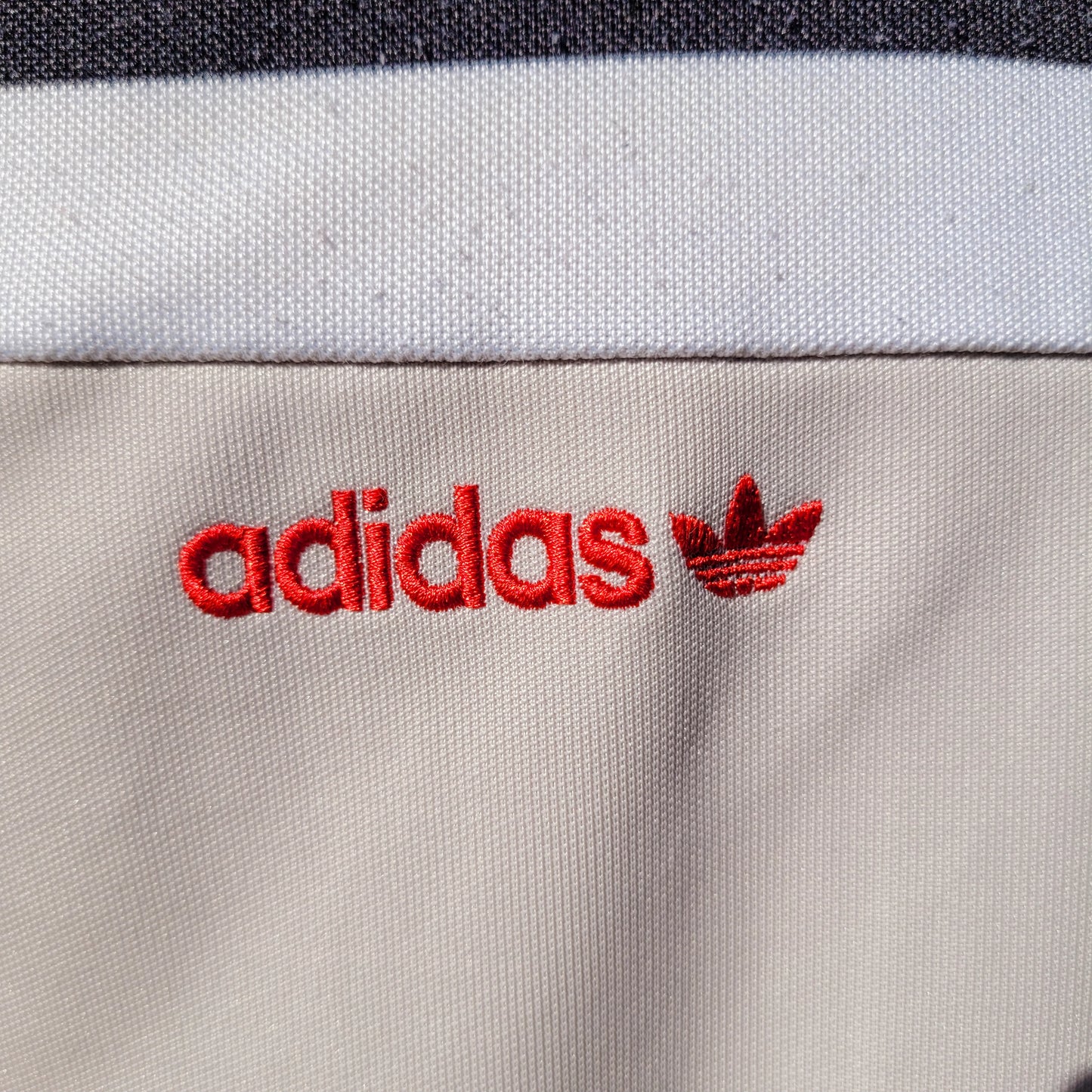 Adidas Originals 83-C Track Jacket White Red Full Zip Trefoil Retro Terrace Size M