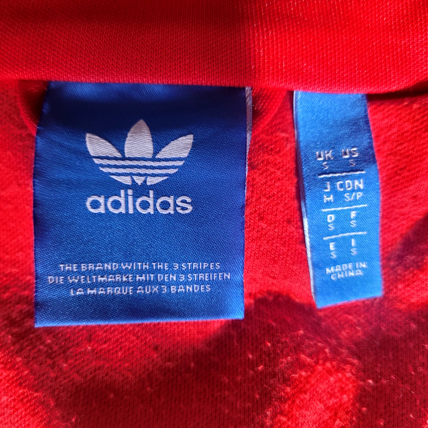 Adidas Originals 83-C Track Jacket White Red Full Zip Trefoil Retro Terrace Size M