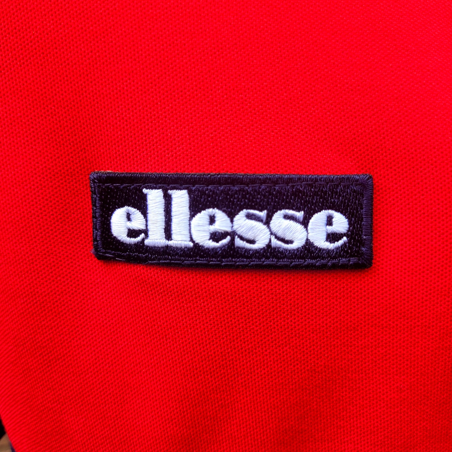 Ellesse Rimini Colour Block Track Jacket – Red / Ice White / Navy Size: Medium