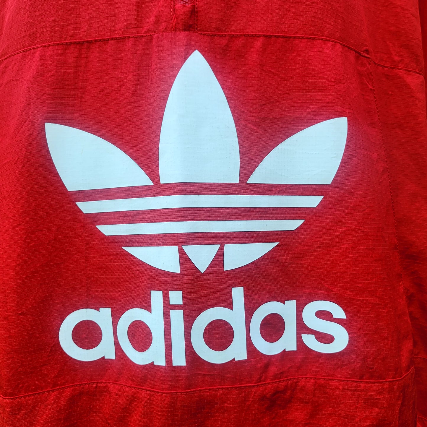 Adidas Originals Trefoil Half Zip Ladies Windbreaker Smock Jacket Red 2019 Size: UK8