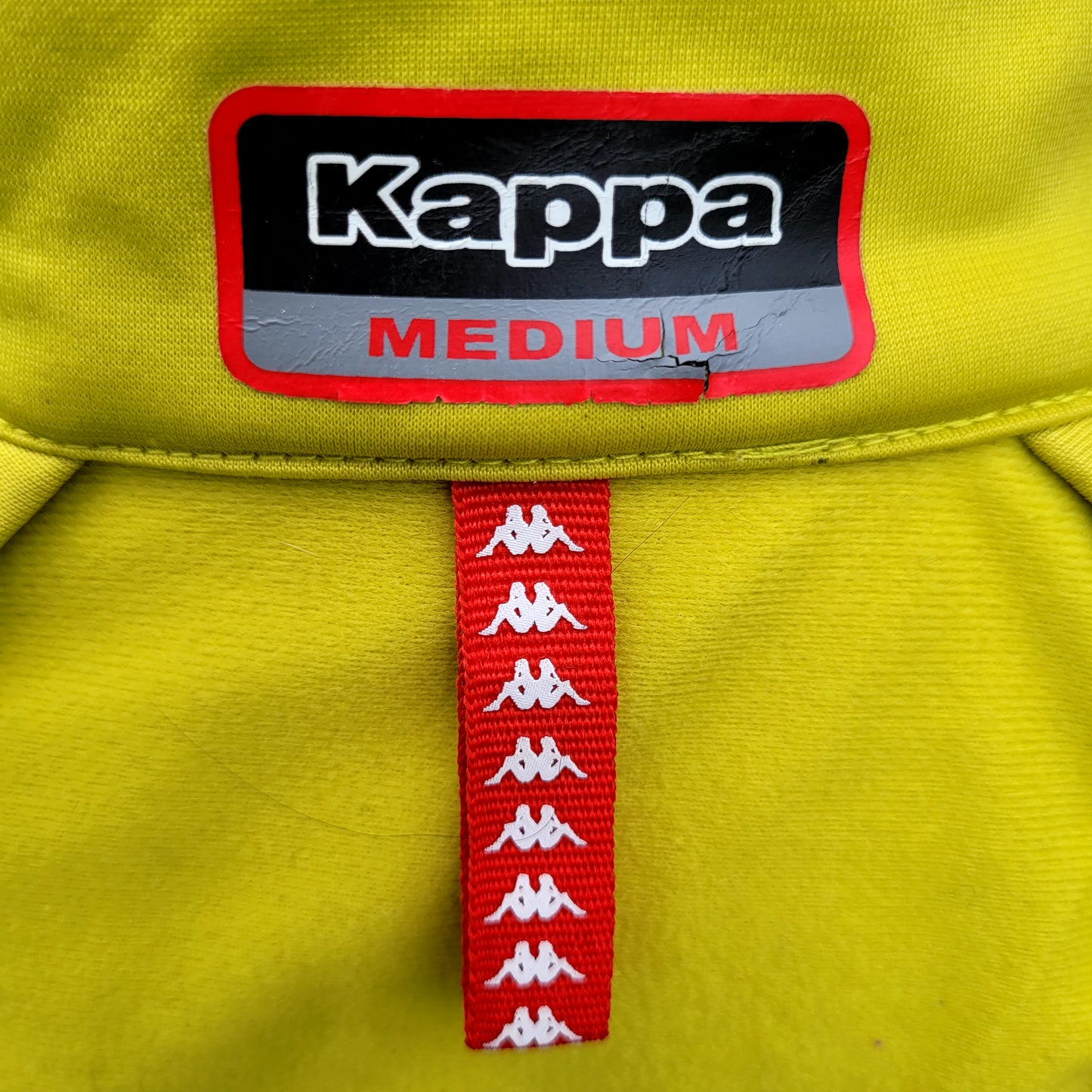Banda Track Jacket – Neon Yellow / Blue Logo Tape Full Zip Size M