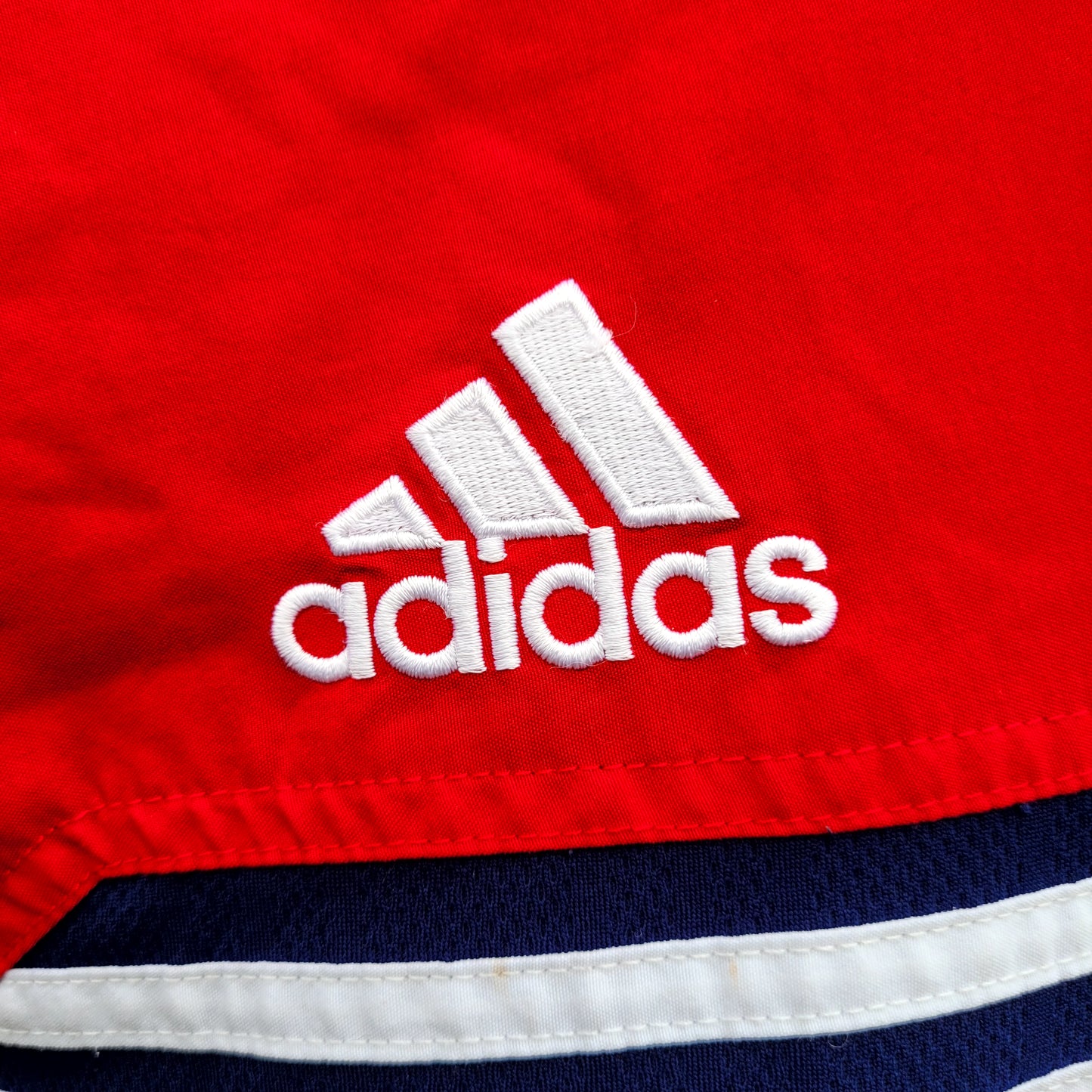Adidas Vintage 90s Performance Colour Block Windbreaker Jacket Red Navy White – Size M