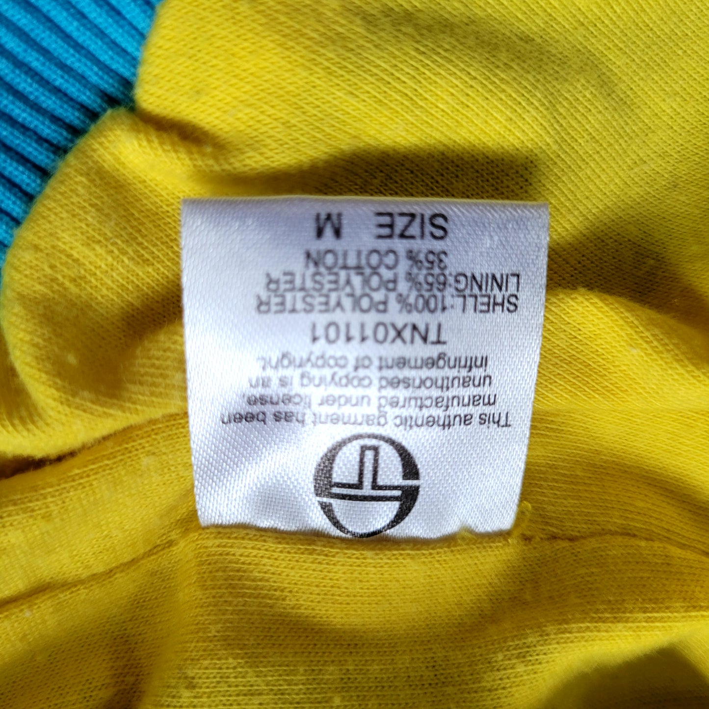 Sergio Tacchini Vintage Colour Block Windbreaker Jacket Yellow Blue White Size Medium