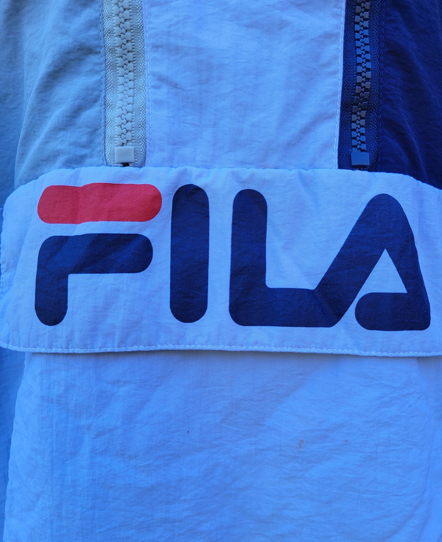 Vintage Fila Spell Out Half Zip Windbreaker Jacket Size: M