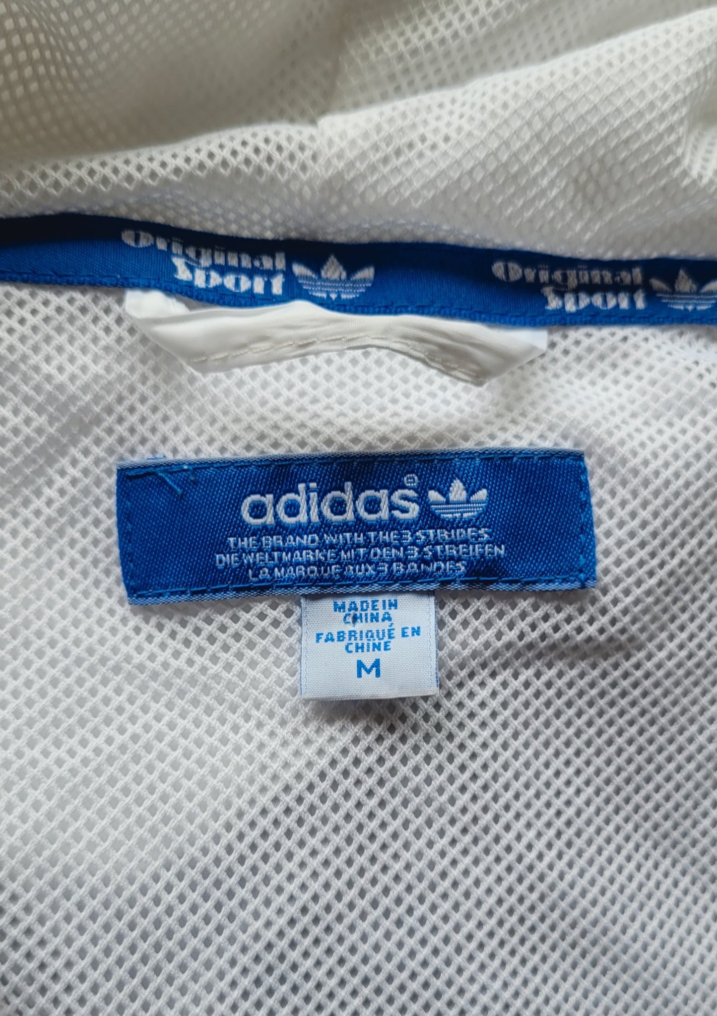 Vintage adidas Originals Windbreaker Jacket Navy blue Grey White Trefoil Full Zip Original Sport Size: S and M