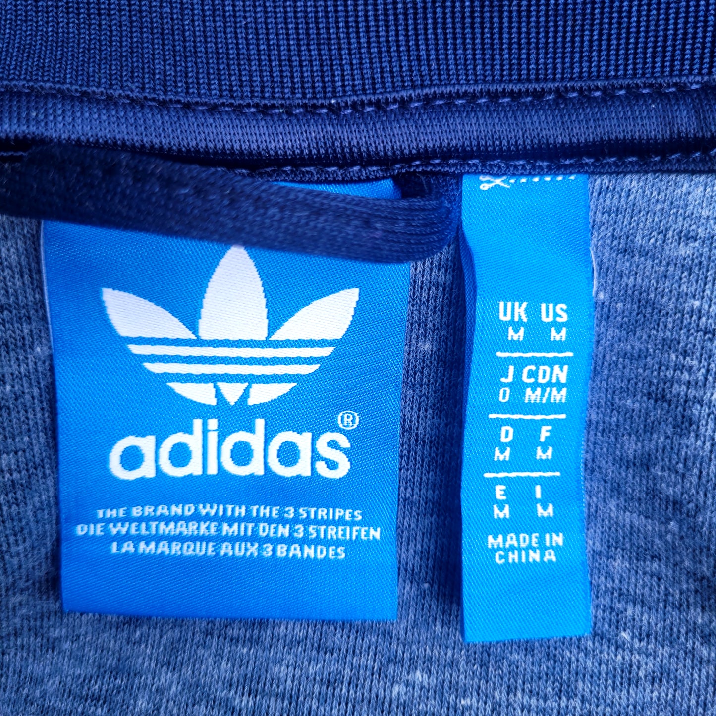 2015 Adidas Originals SST Track Top Navy Blue Trefoil 3-Stripes Track Jacket Size: Medium