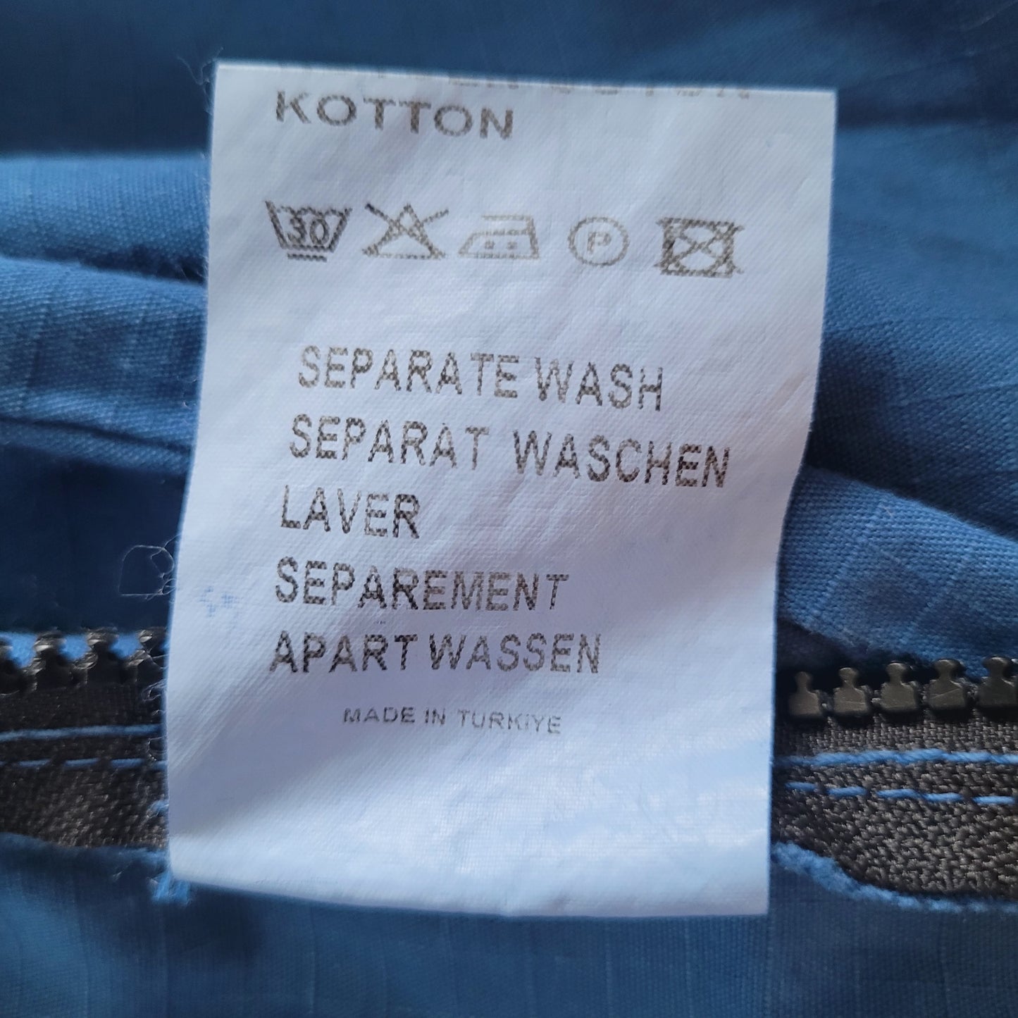 Peaceful Hooligan Burton Overhead Jacket Blue Ripstock Cotton Smock Size Large