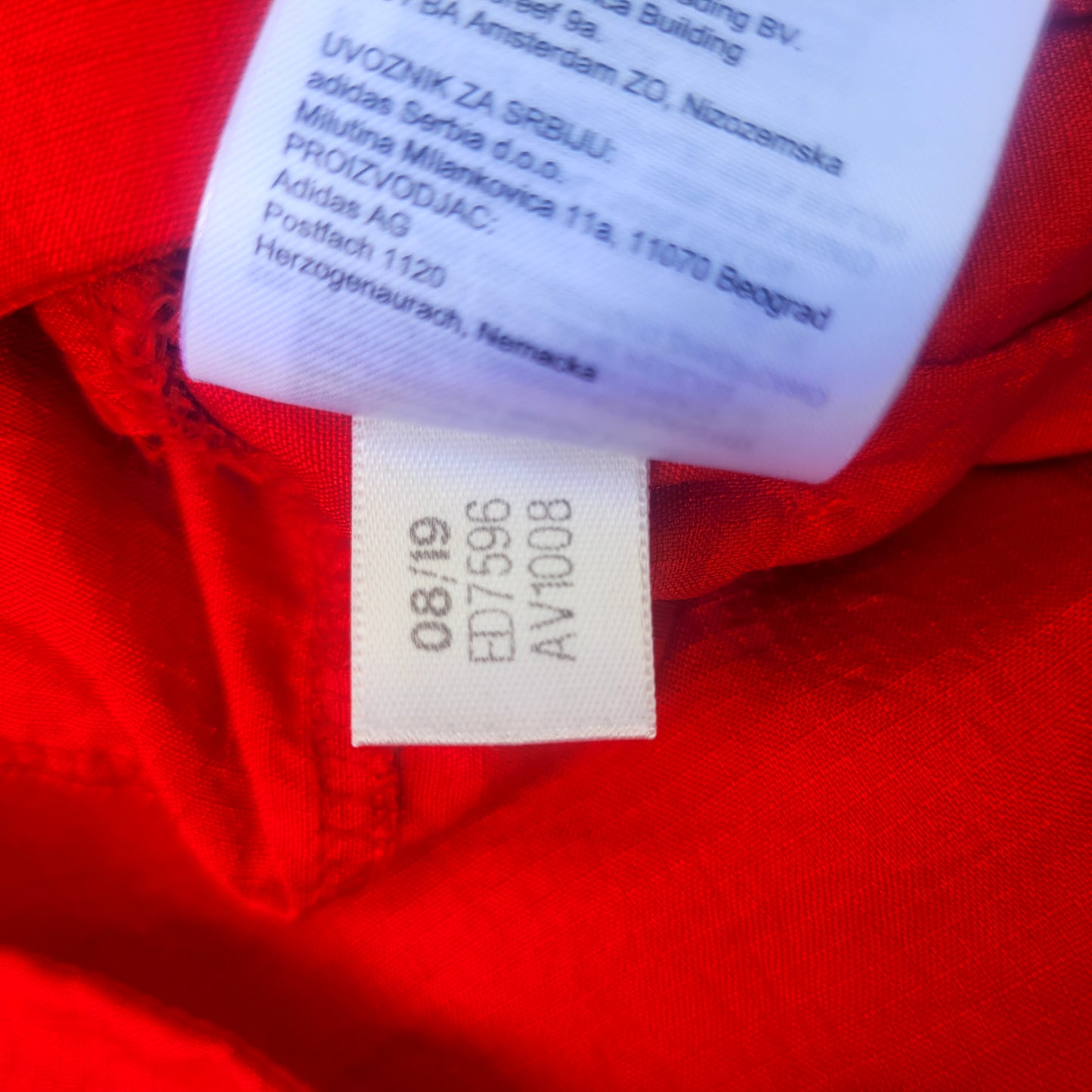 Adidas Originals Trefoil Half Zip Ladies Windbreaker Smock Jacket Red 2019 Size: UK8
