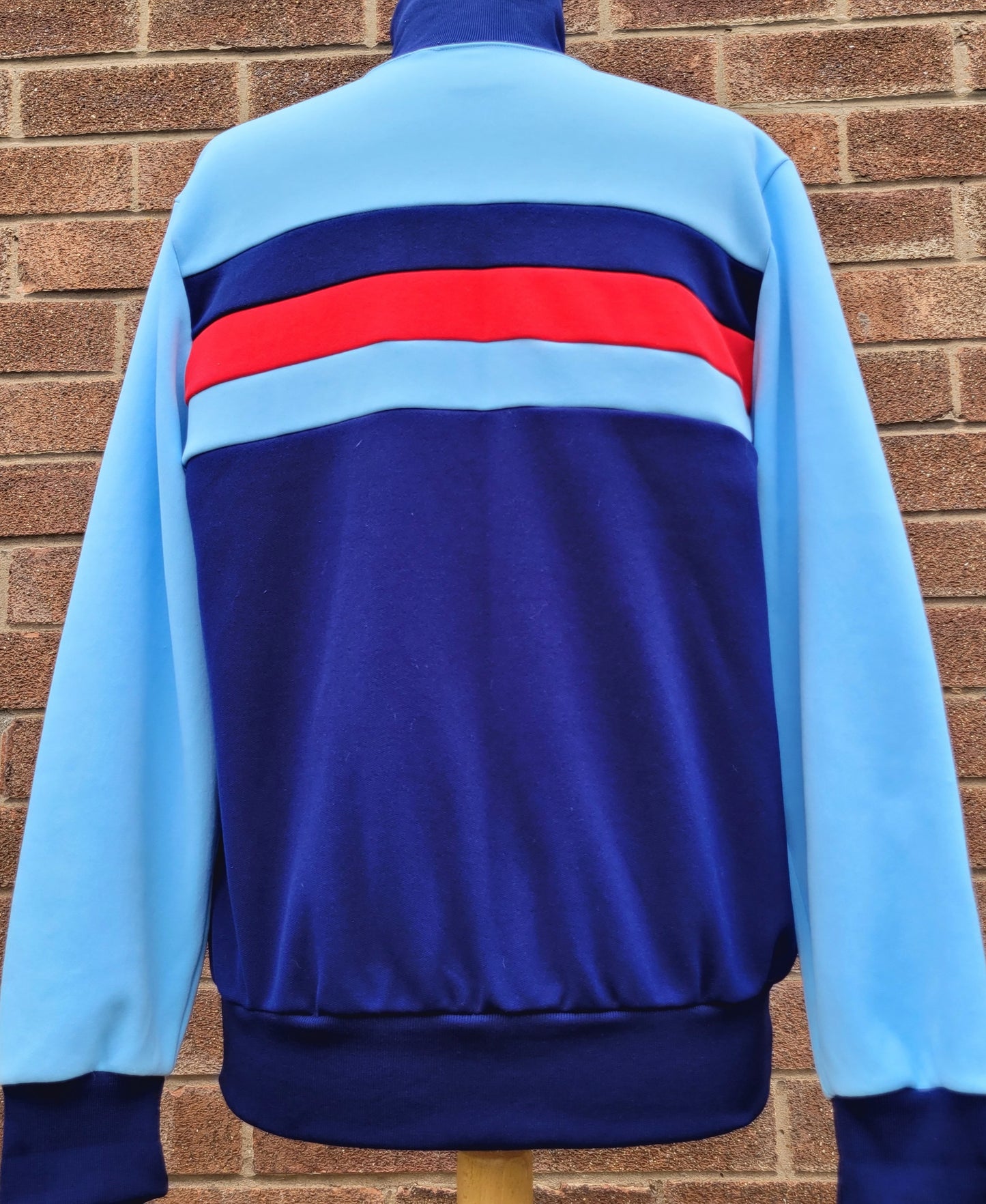Vintage 1980s Adidas Originals Trefoil Track Jacket Blue Red Colour Block Full Zip Size M Made in Korea