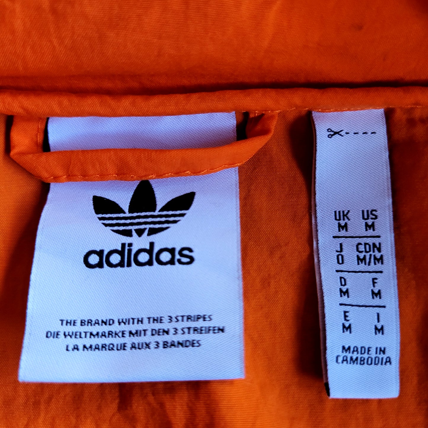 Adidas Originals Orange Trefoil Windbreaker Jacket, Size: Medium, 2019, Lightweight Festival Essential