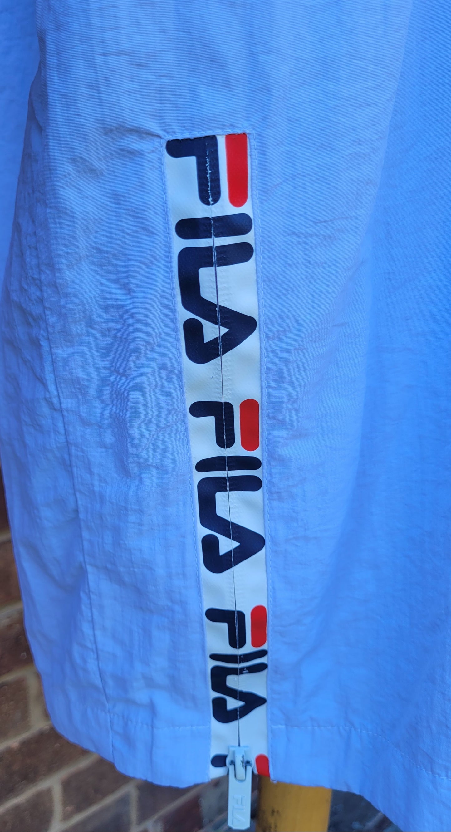 Vintage Fila Spell Out Half Zip Windbreaker Jacket Size: M