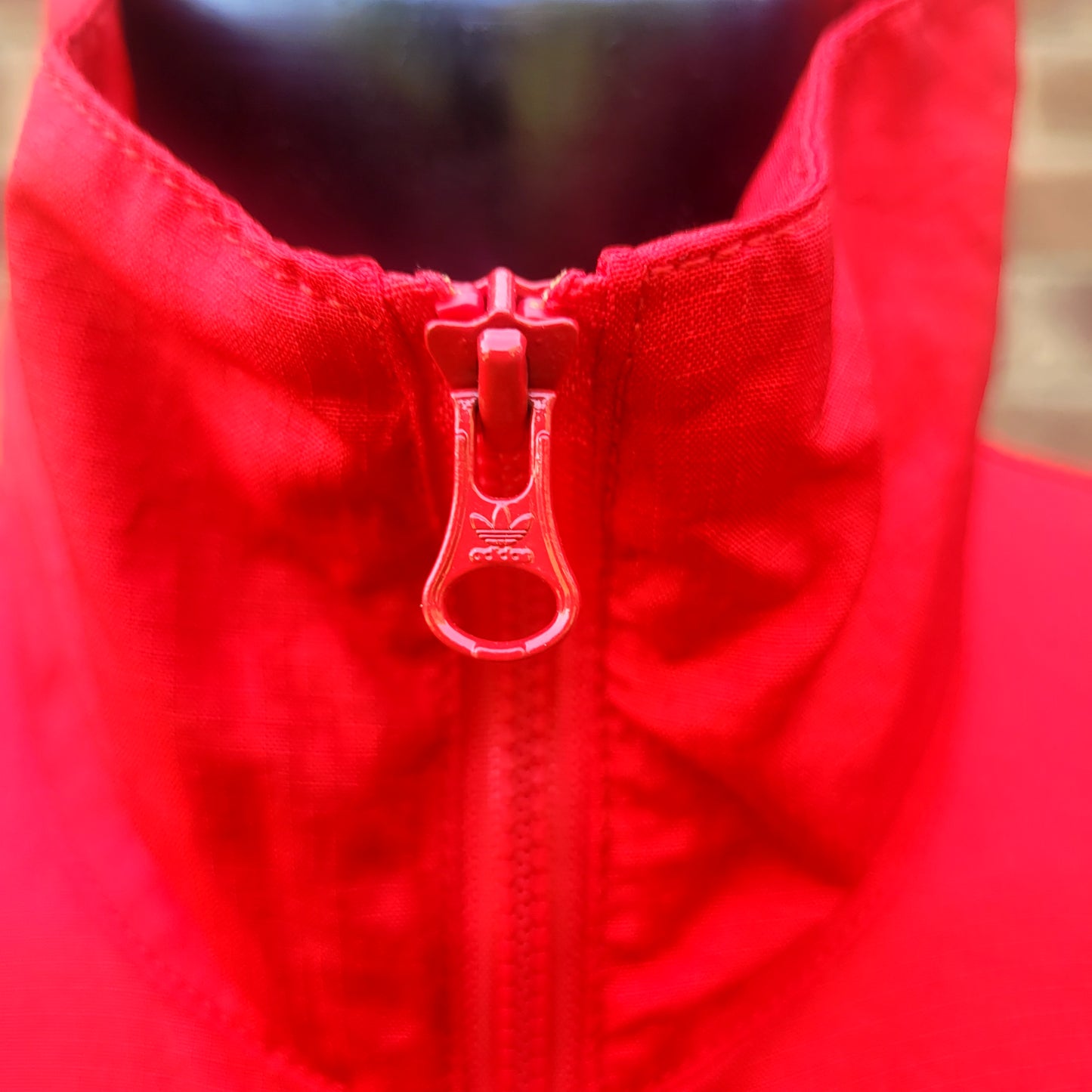 Adidas Originals Trefoil Half Zip Ladies Windbreaker Smock Jacket Red 2019 Size: UK8