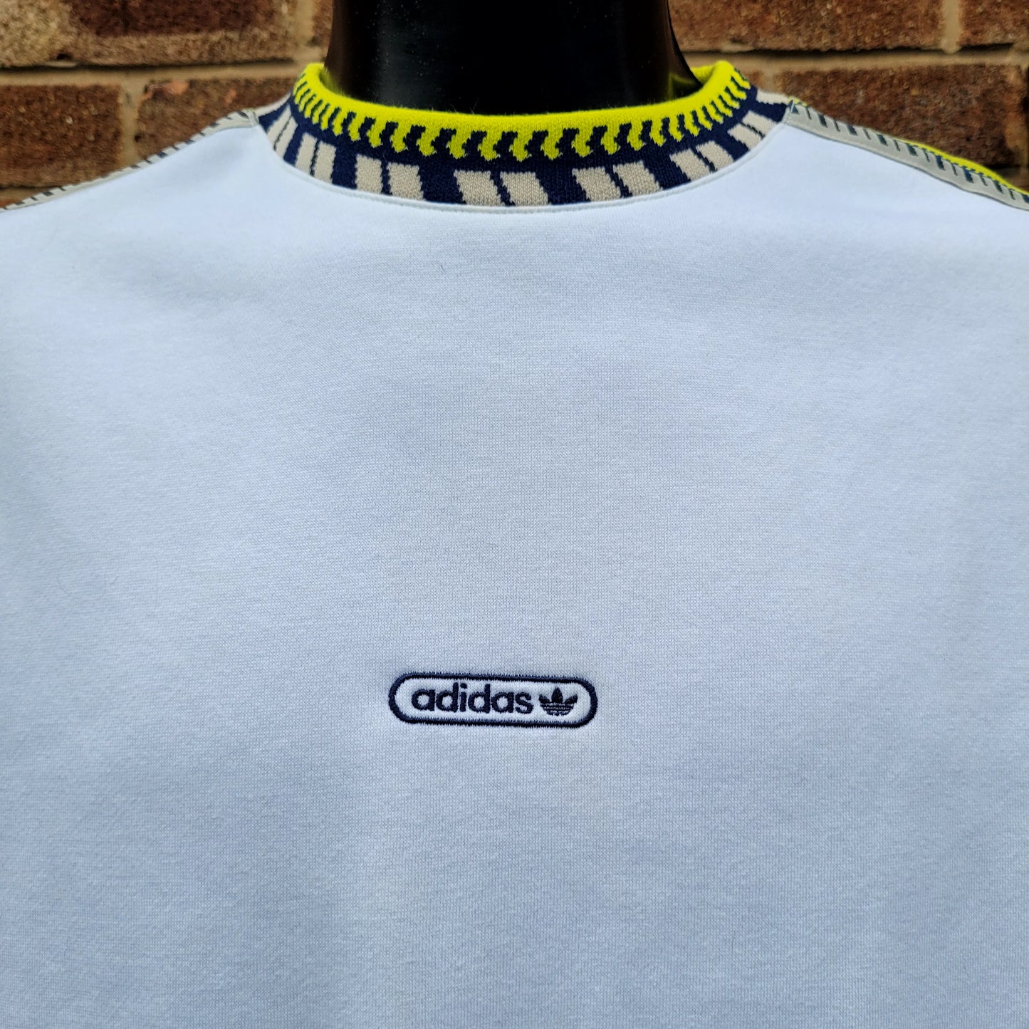 Adidas Originals Graphic Tape Crewneck Sweatshirt 2020 White Size: Medium