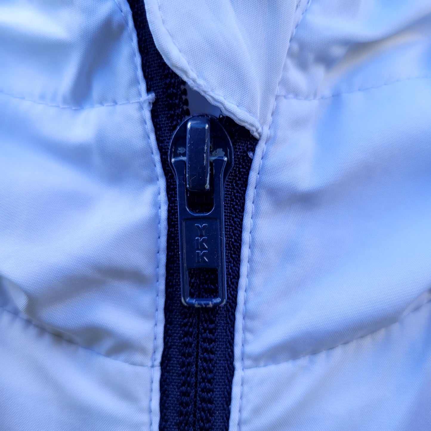 Adidas Originals Colour Block Windbreaker Jacket Hoodie White Blue UK: M