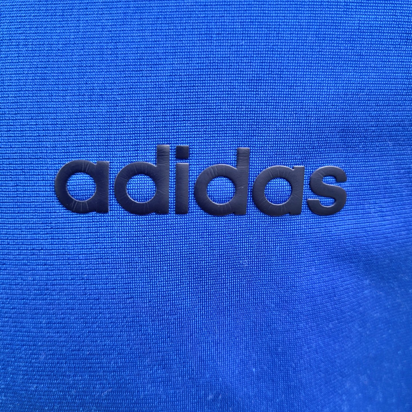 Adidas Originals Blue Zip Track Jacket, Classic 3 Stripe Full Zip Casual Size: Medium