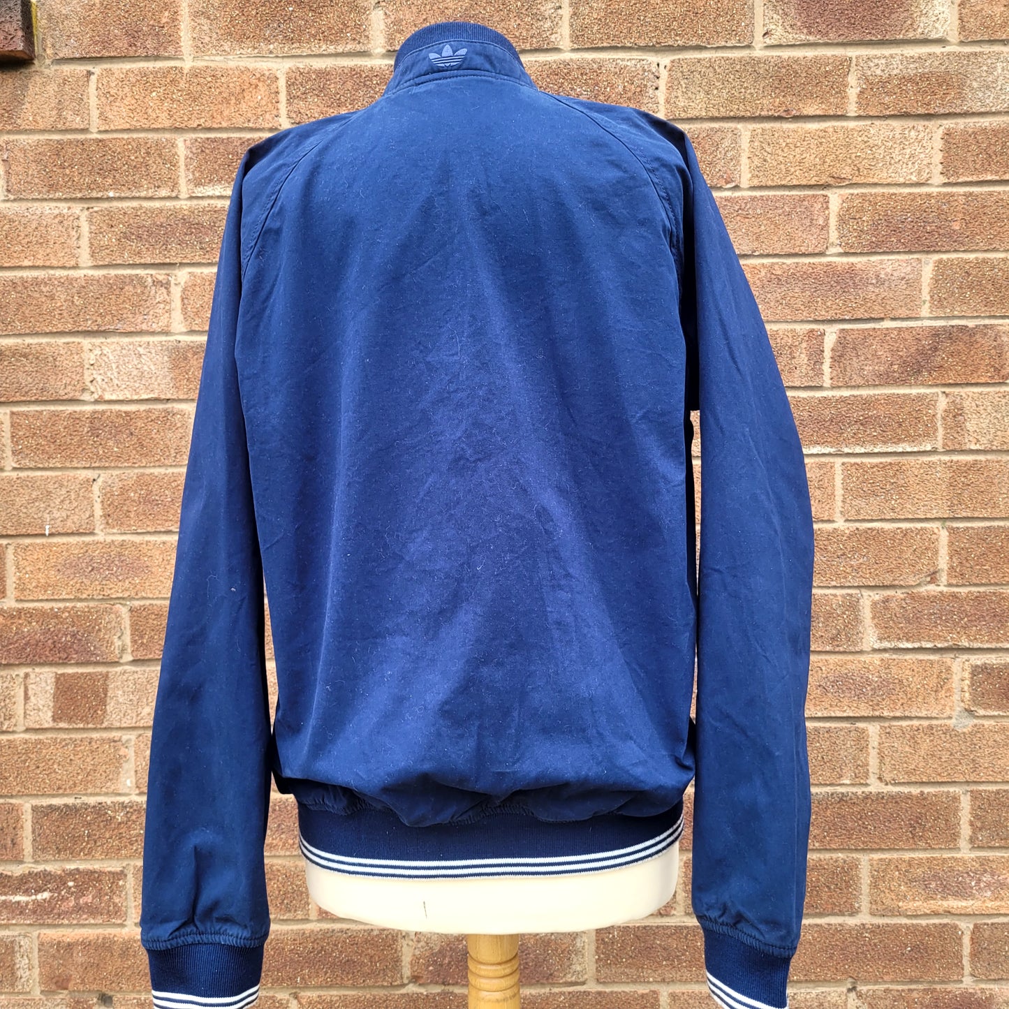 Vintage Adidas Originals Zip Jacket Navy Yellow Mesh Lined Trefoil Resin Zip Size S