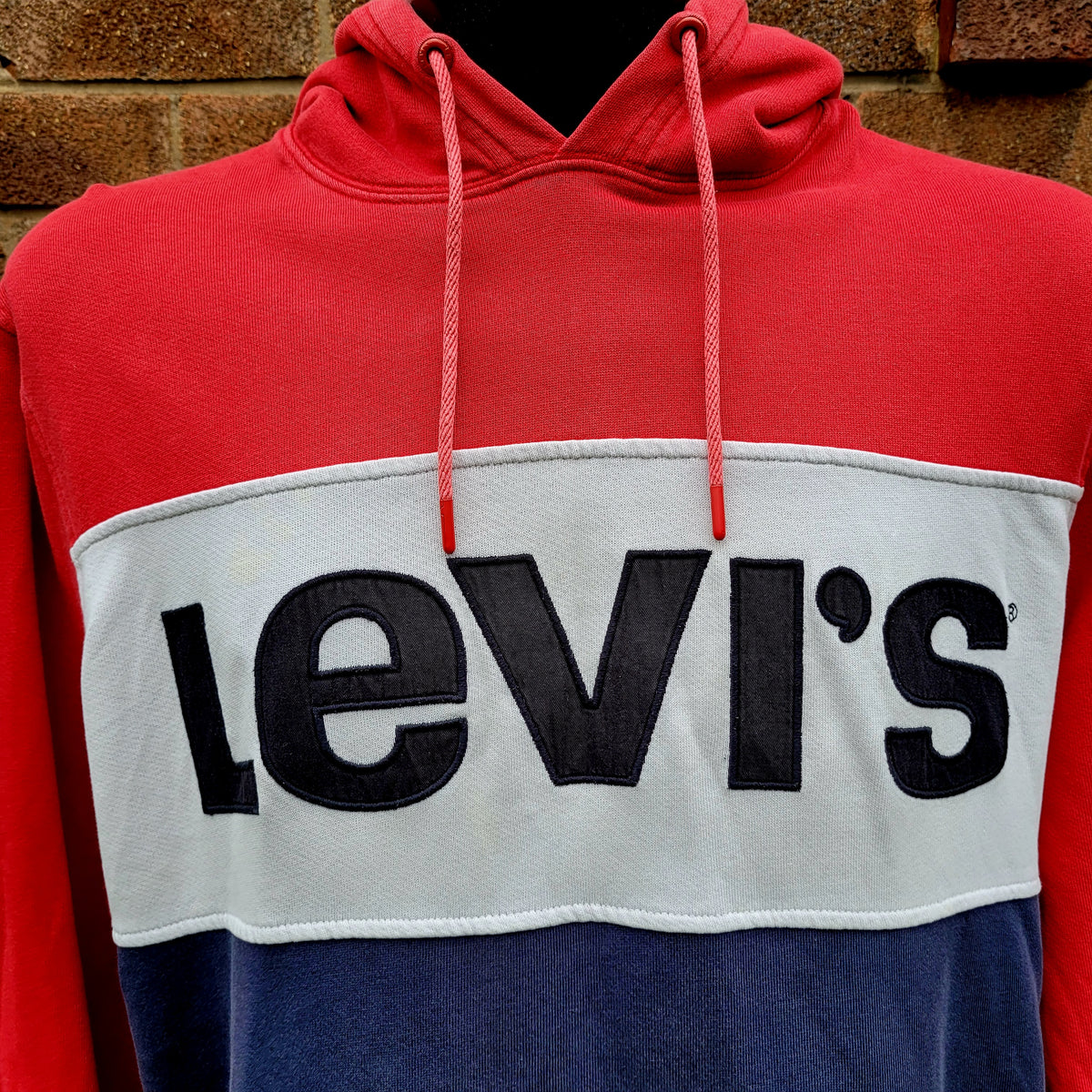Levi's Colour Block Logo Hoodie Red / White / Navy Size: XL
