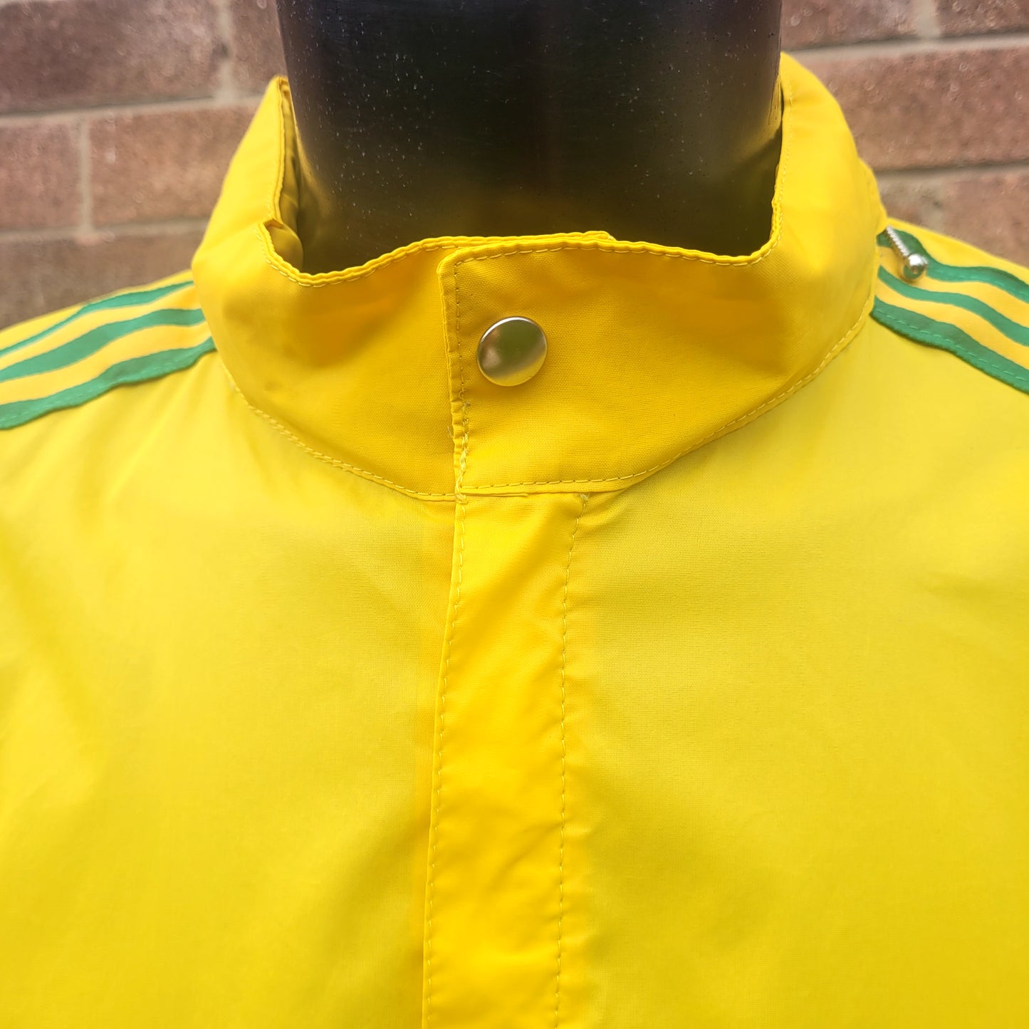 Vintage adidas Ventex Yellow & Green Nylon Windbreaker Jacket Made In Tunisia Size XL