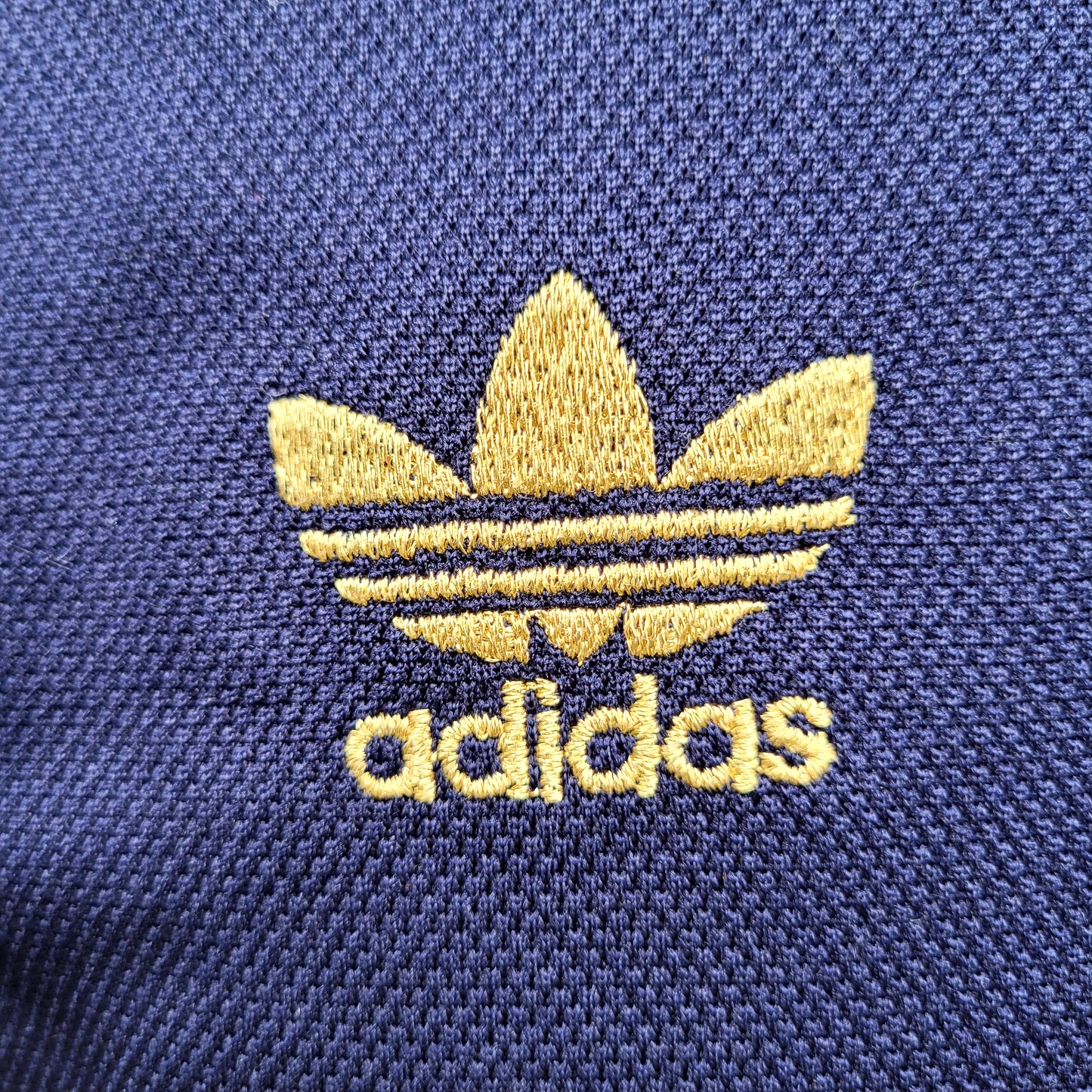 Vintage adidas Originals Japan Track Top Navy Gold Trefoil ATS-303 Retro 90s Style Size M