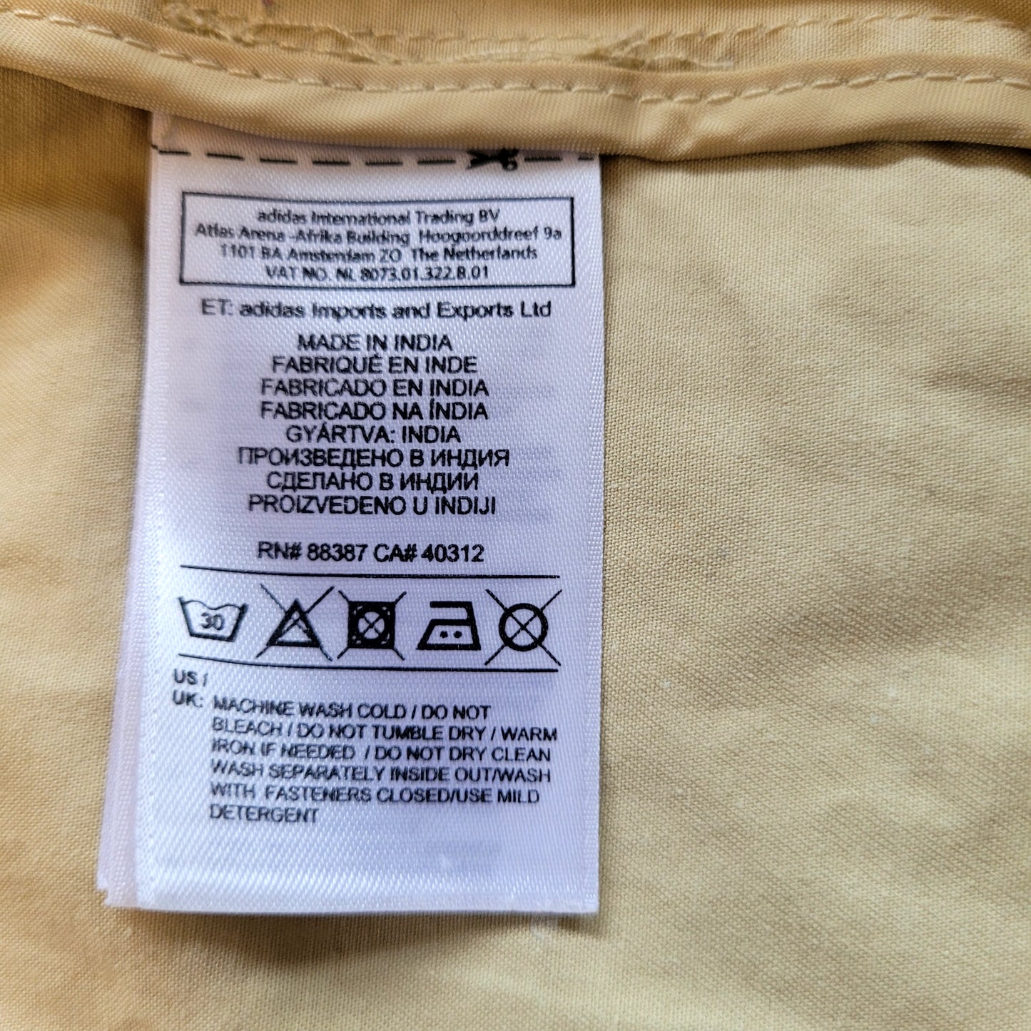 Adidas Originals Hooded Trefoil Utility Jacket Beige  Full Zip Trefoil Logo Men's Vintage Style Size: Medium