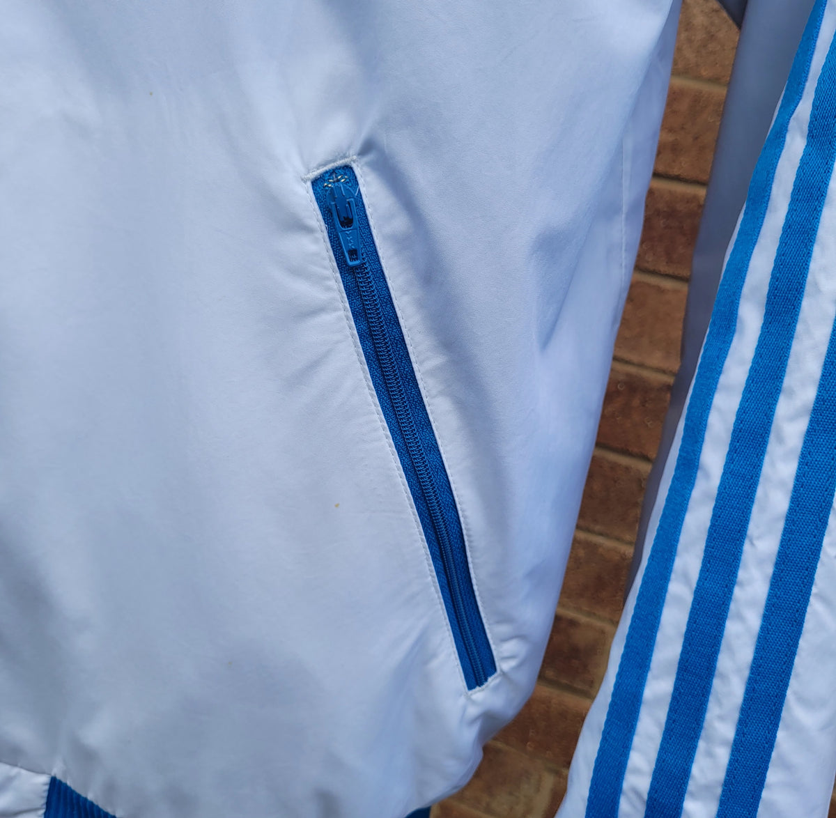 Adidas Originals Allcourt Reversible Hooded Jacket 2009 Blue/White Size: Medium