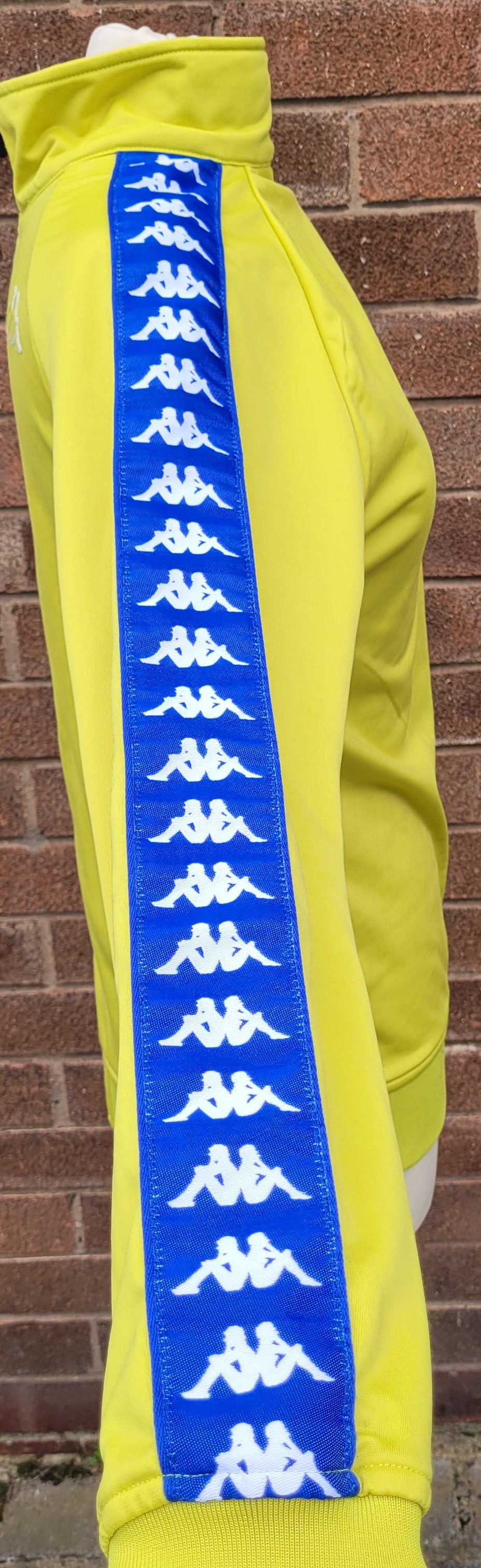 Banda Track Jacket – Neon Yellow / Blue Logo Tape Full Zip Size M