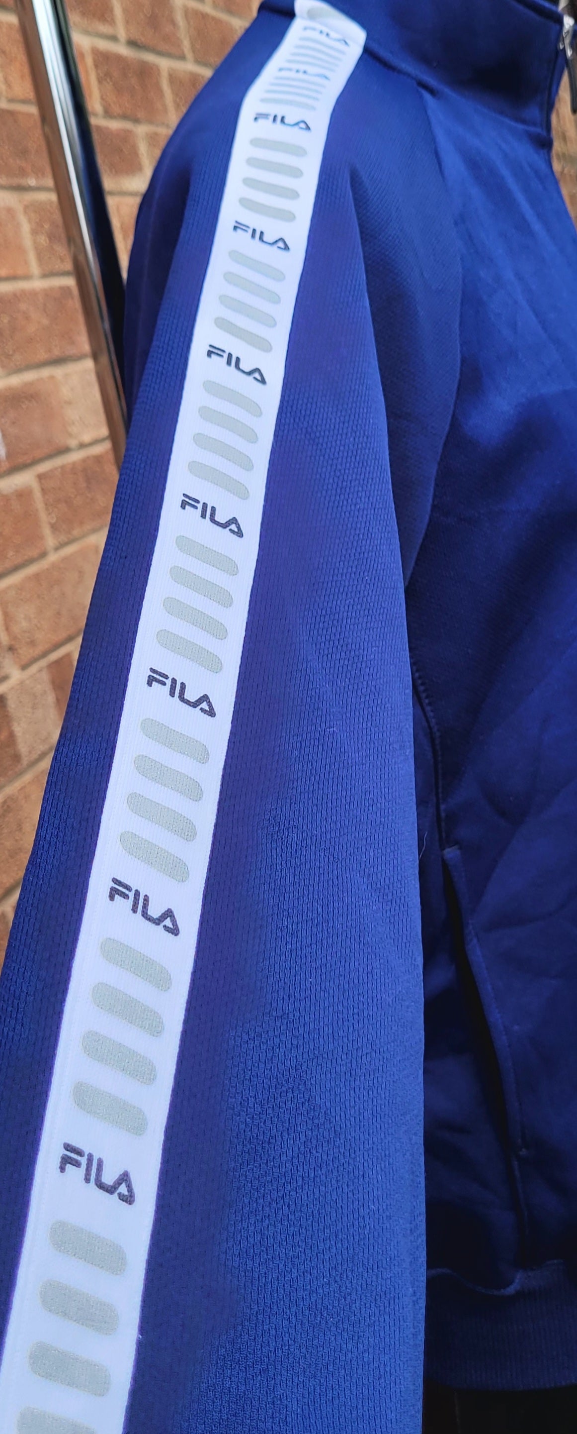 Vintage Fila Japan Track Jacket - Blue Tape Sleeve Full Zip Track Top Size: Large