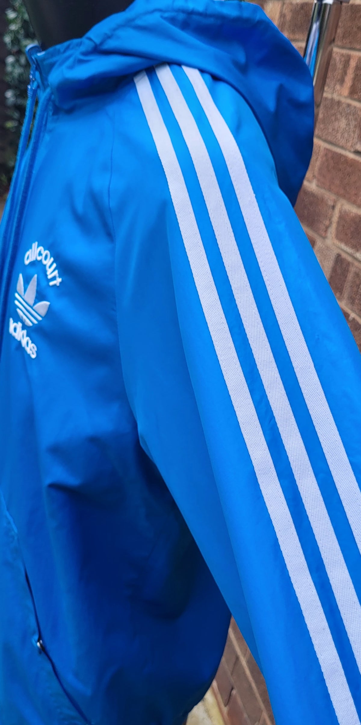 Adidas Originals Allcourt Reversible Hooded Jacket 2009 Blue/White Size: Medium